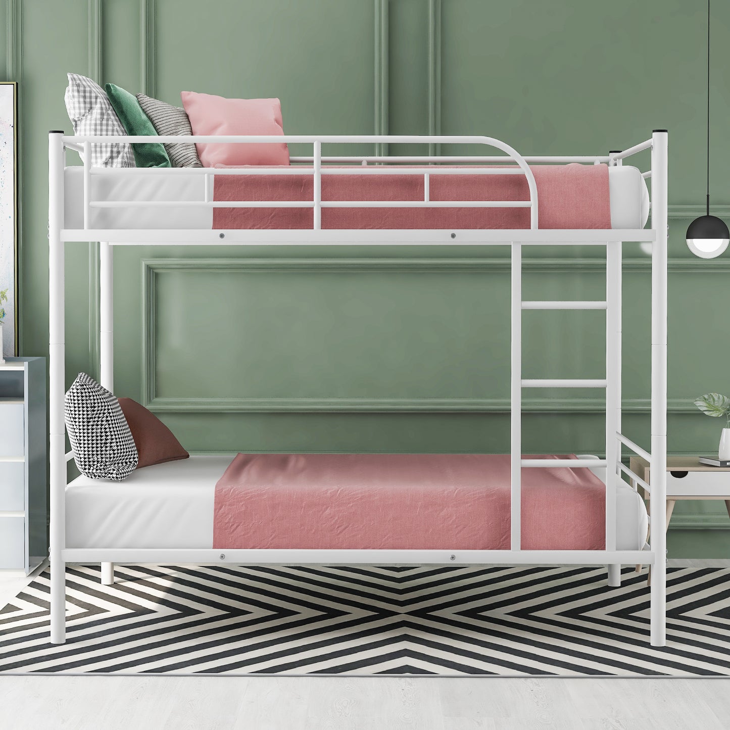 Manhattan Twin Metal Bed with Chrome Finish