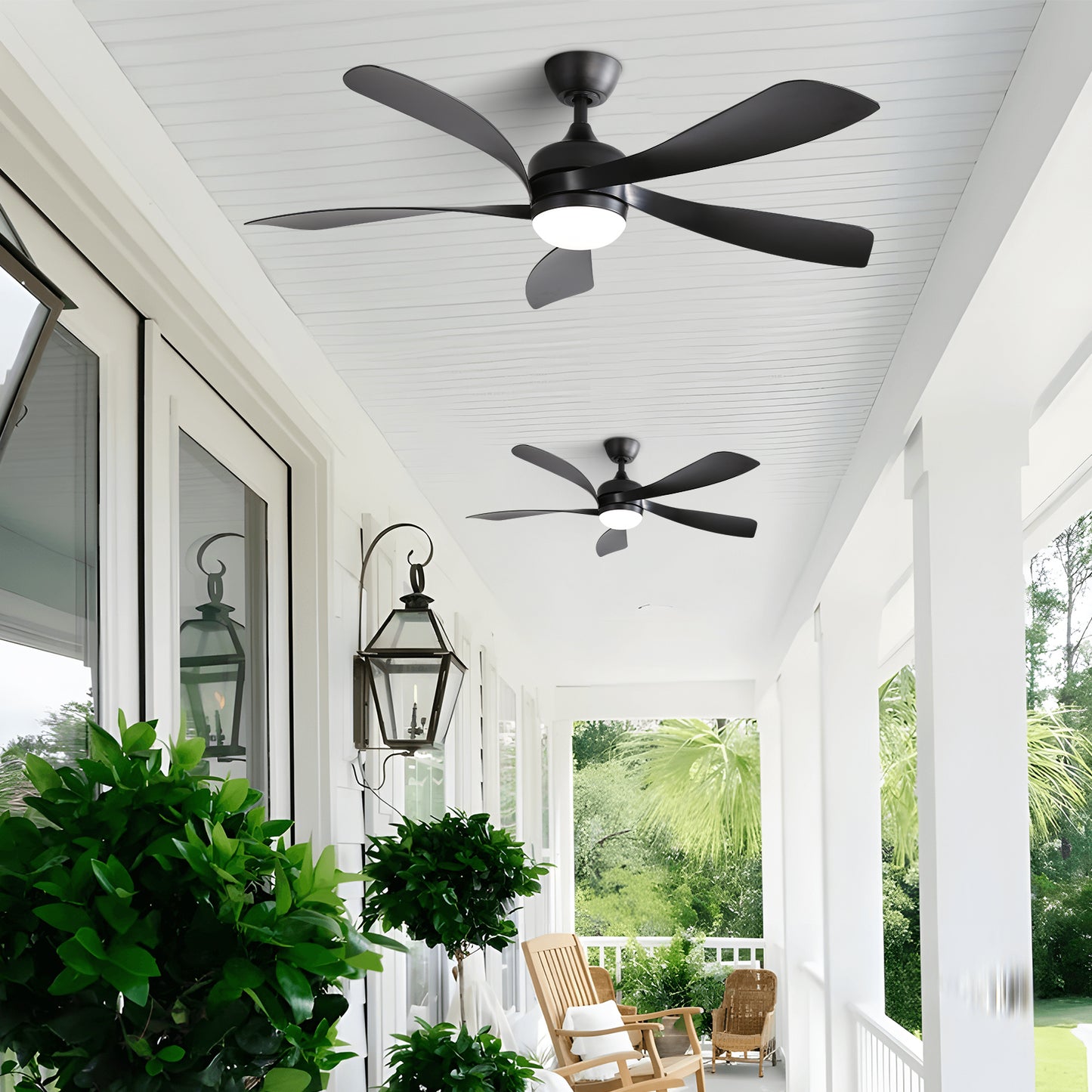 52 Inch Quiet DC Motor Ceiling Fan with LED Lights and Remote Control