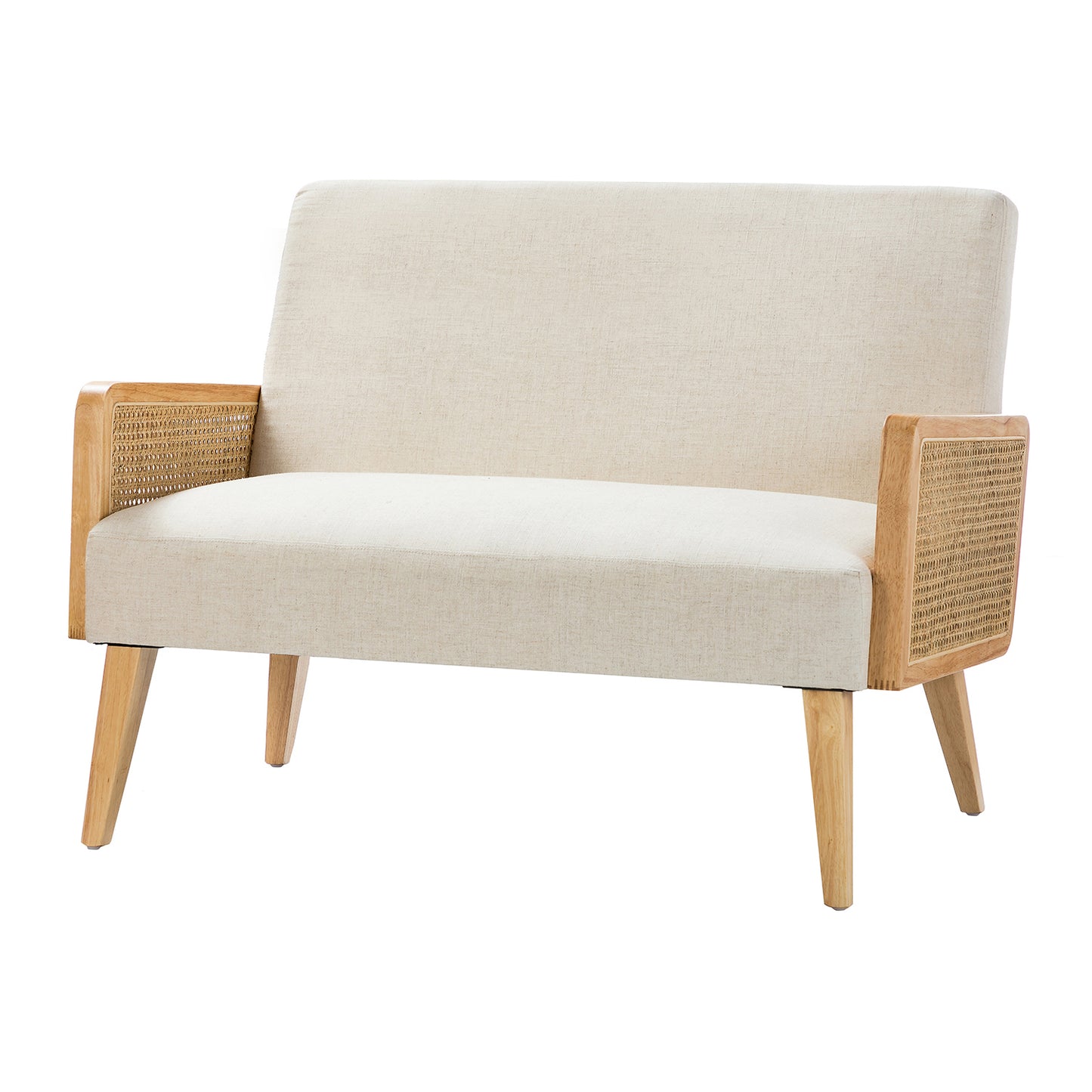 Criss Arm Loveseat-LINEN