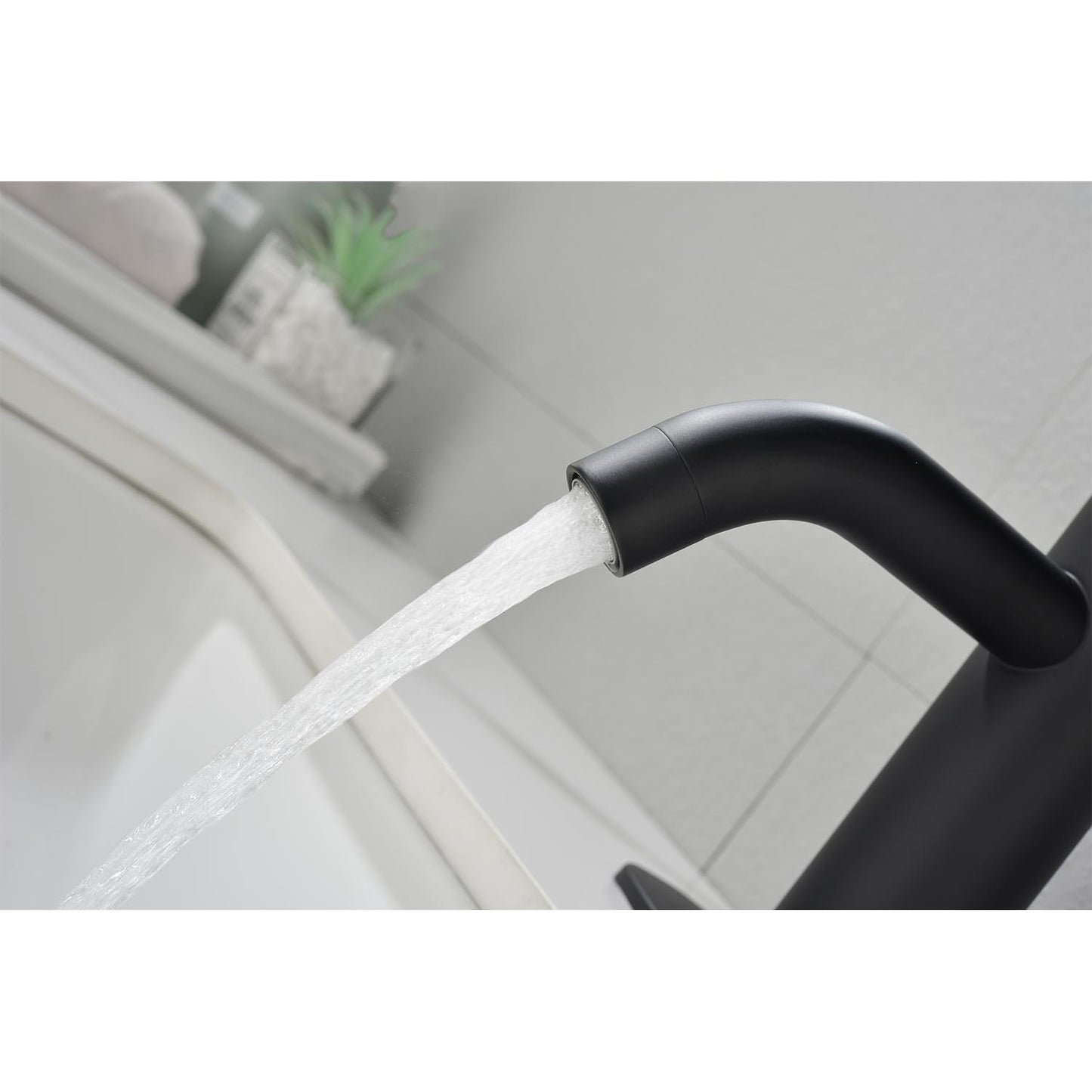 Sleek Stainless Steel Bathroom Sink Faucet with Single Handle