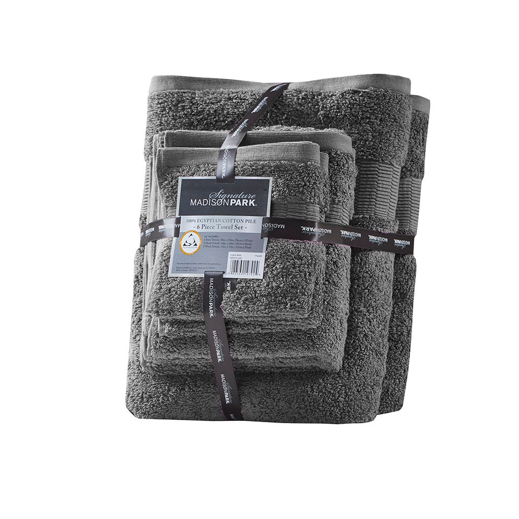 Opulent Comfort 6 Piece Luxury Egyptian Cotton Towel Set