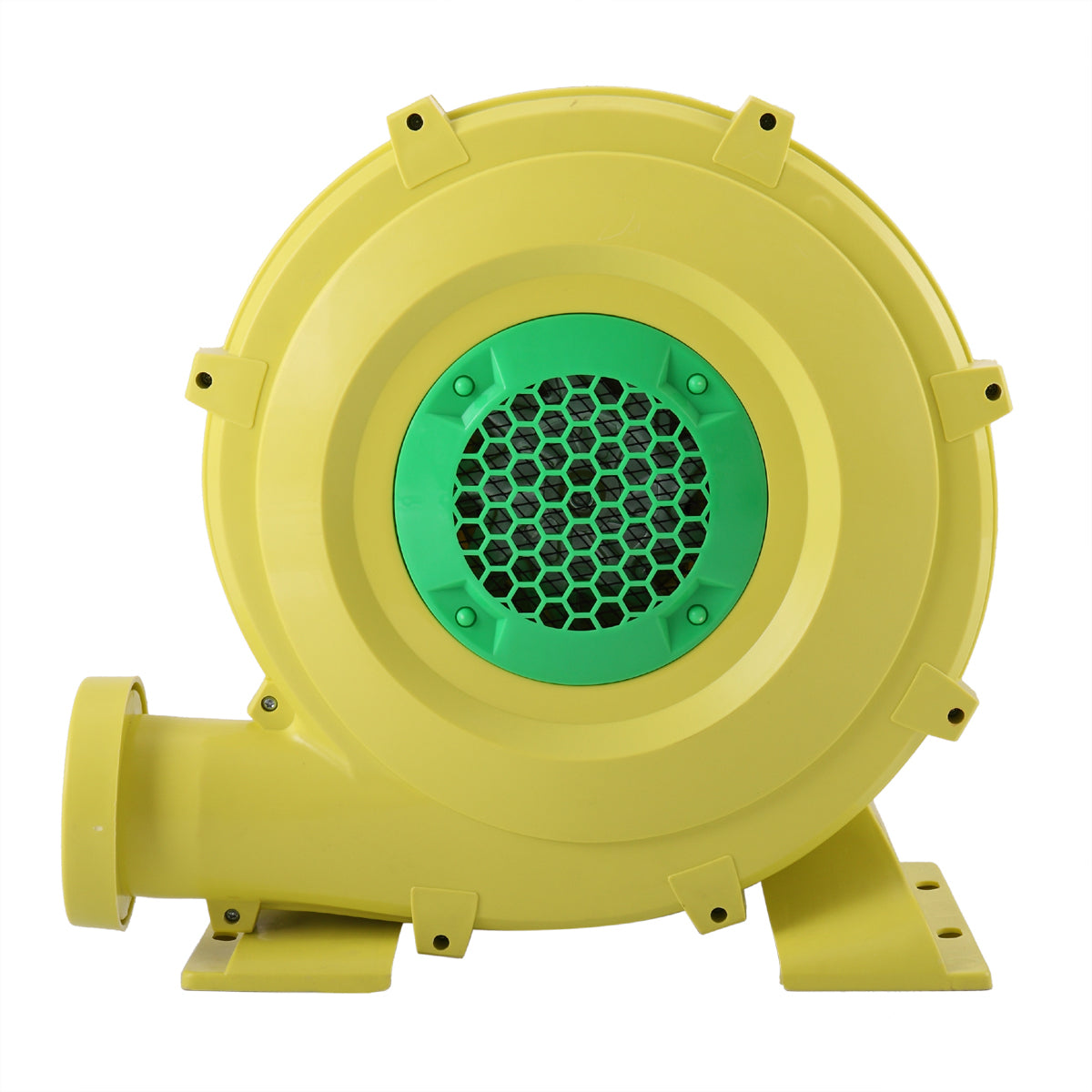 680 W Air Blower, Pump Fan for Inflatable Bounce Castle, Water Slides, Safe, Portable - Yellow and Green