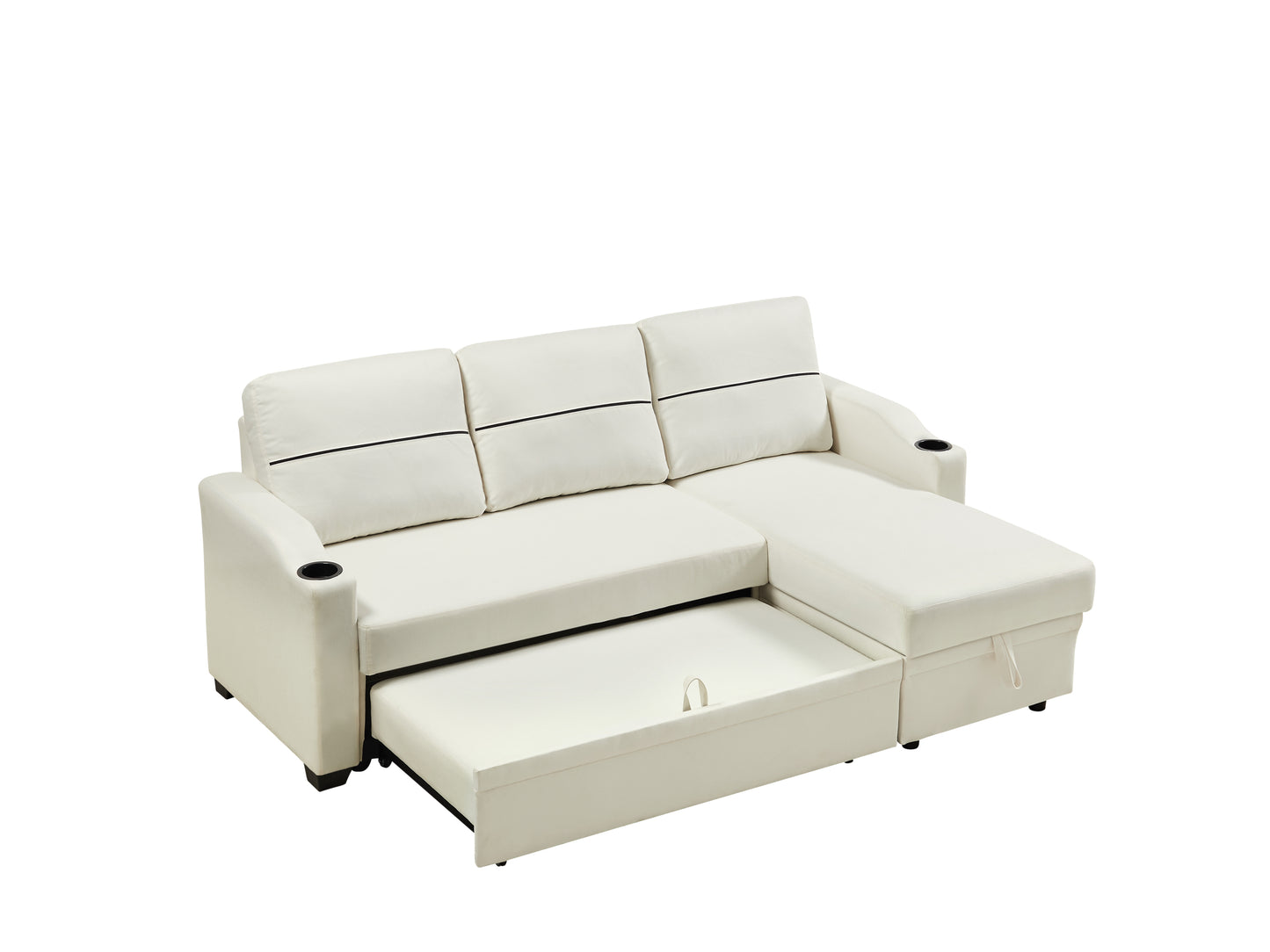 9191 Beige broaching storage sofa