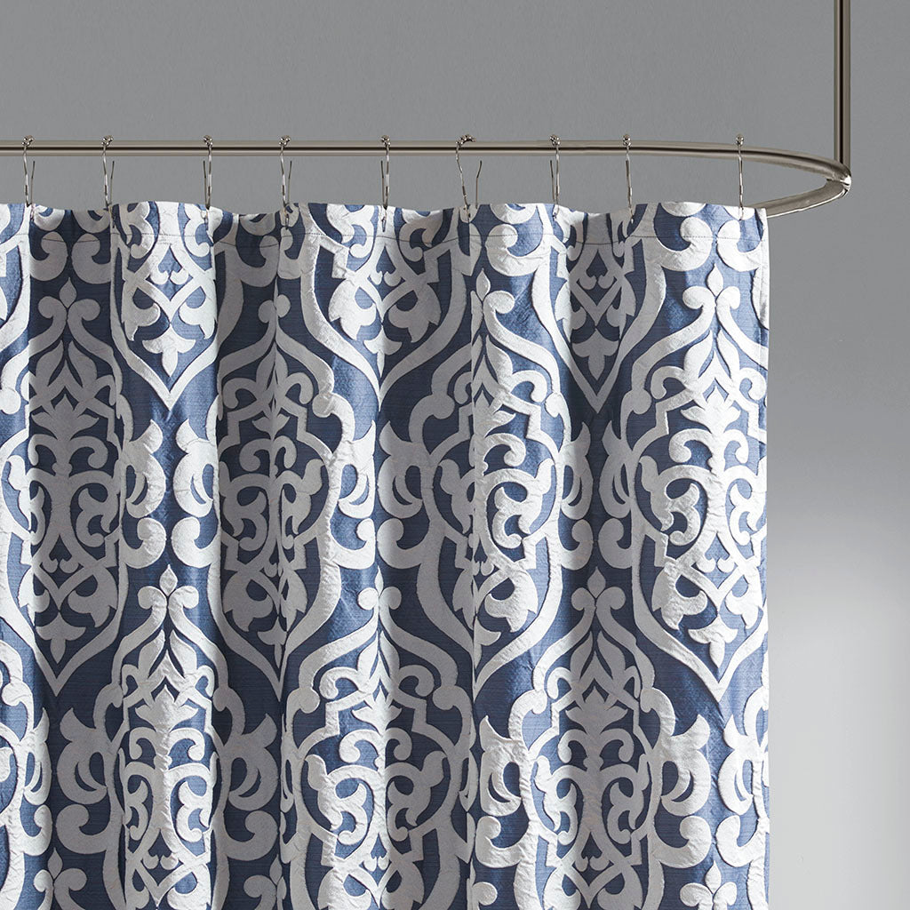 Madison Park Odette Damask Jacquard Shower Curtain