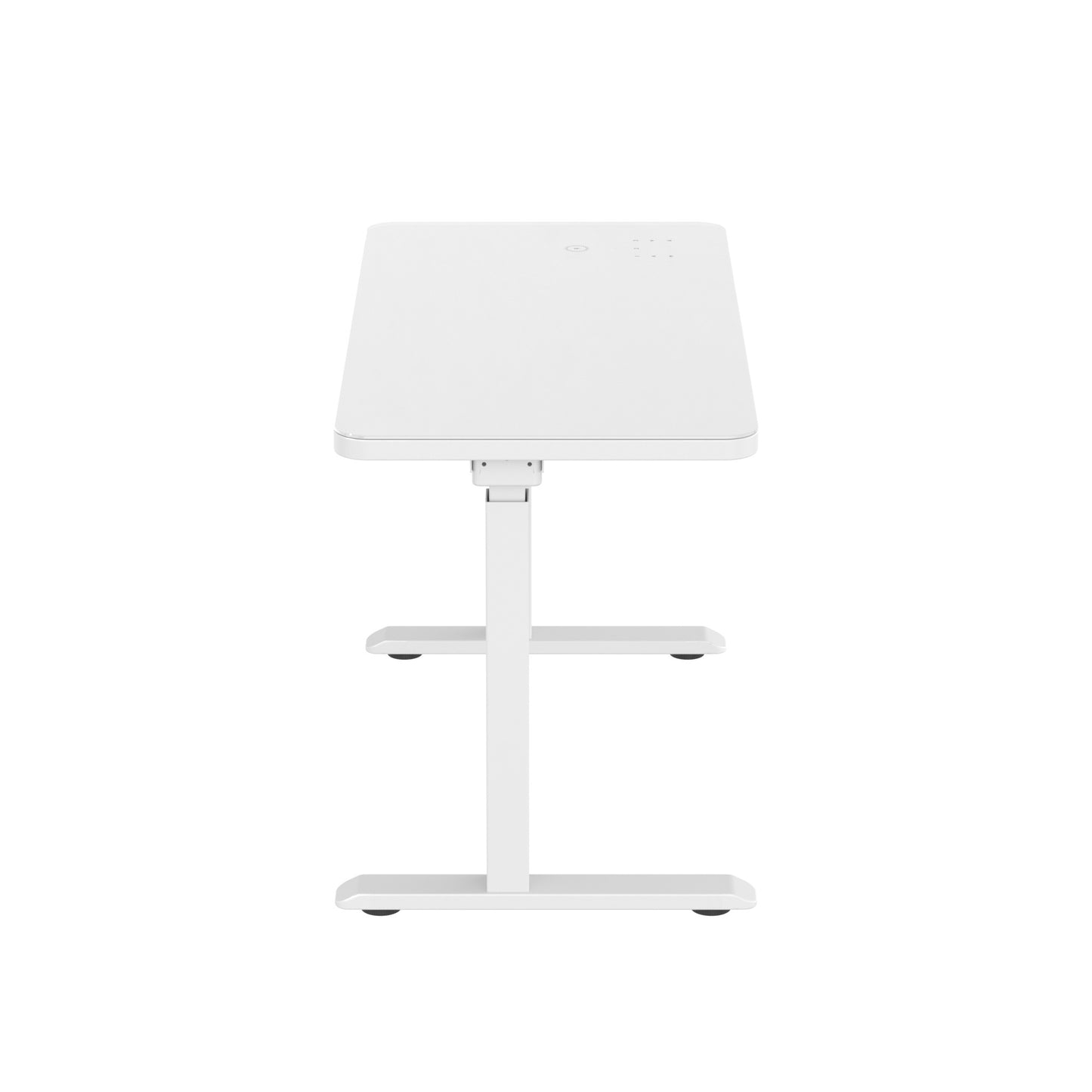 White Glass Top Desk with Concealed Wireless Charging功能