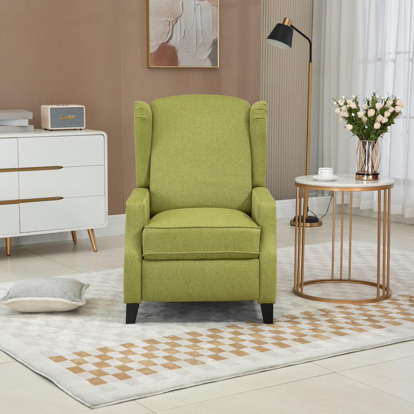 Modern Olive Green Upholstered Recliner Chair for Stylish Living Spaces