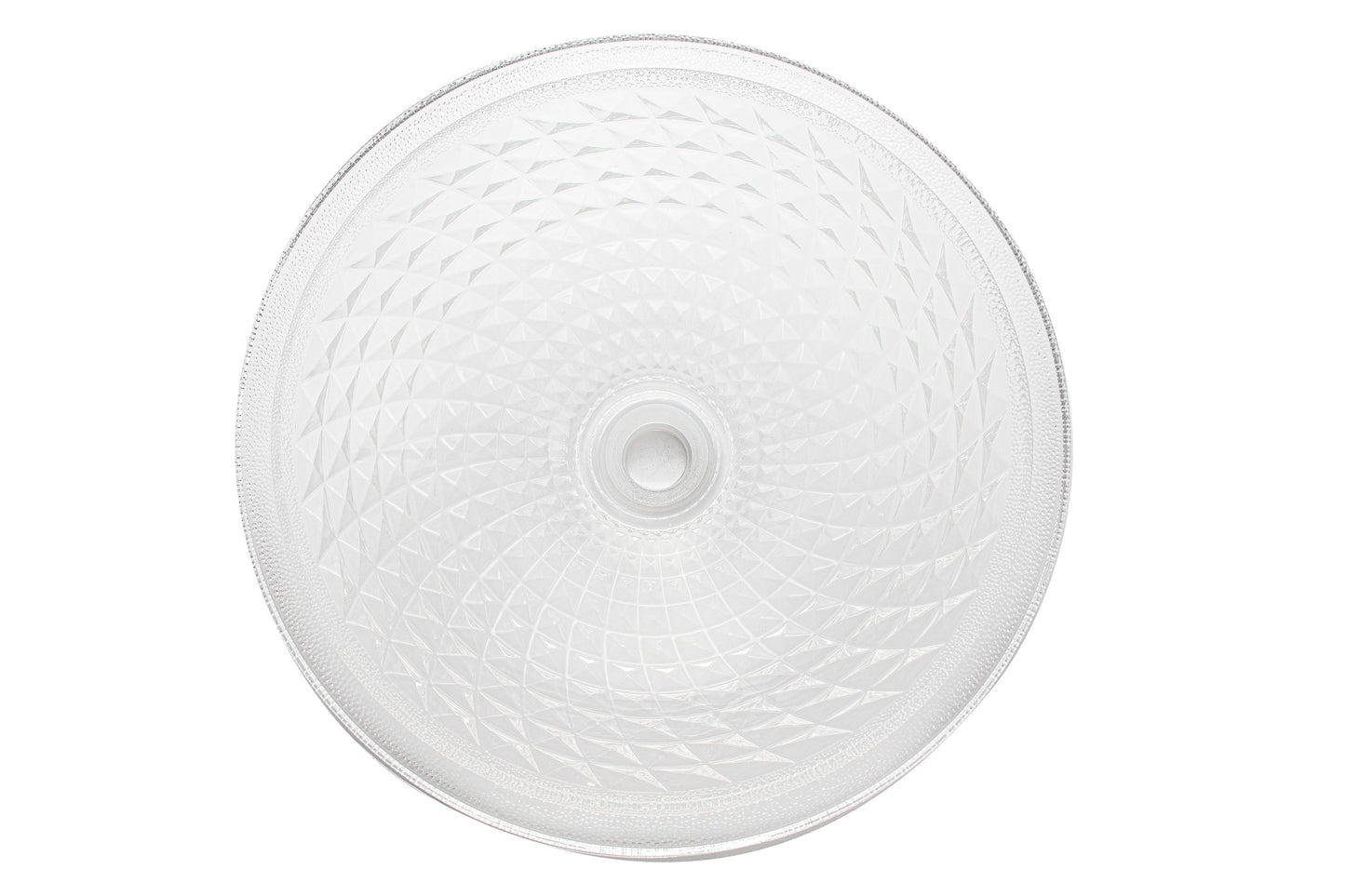 17.59'' Crystal Circular Vessel Bathroom Sink