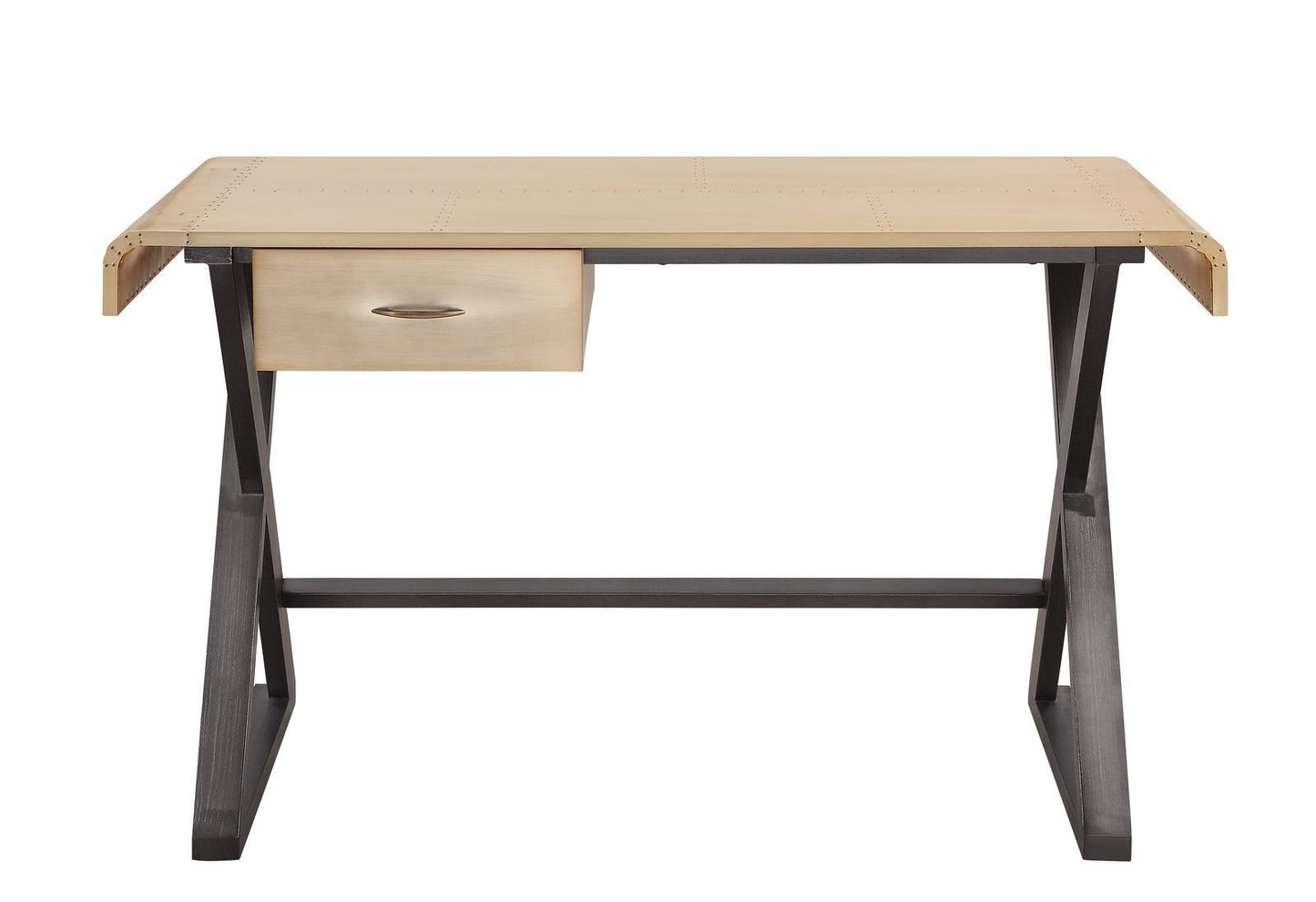 Executive Gold Aluminum Writing Desk Danton