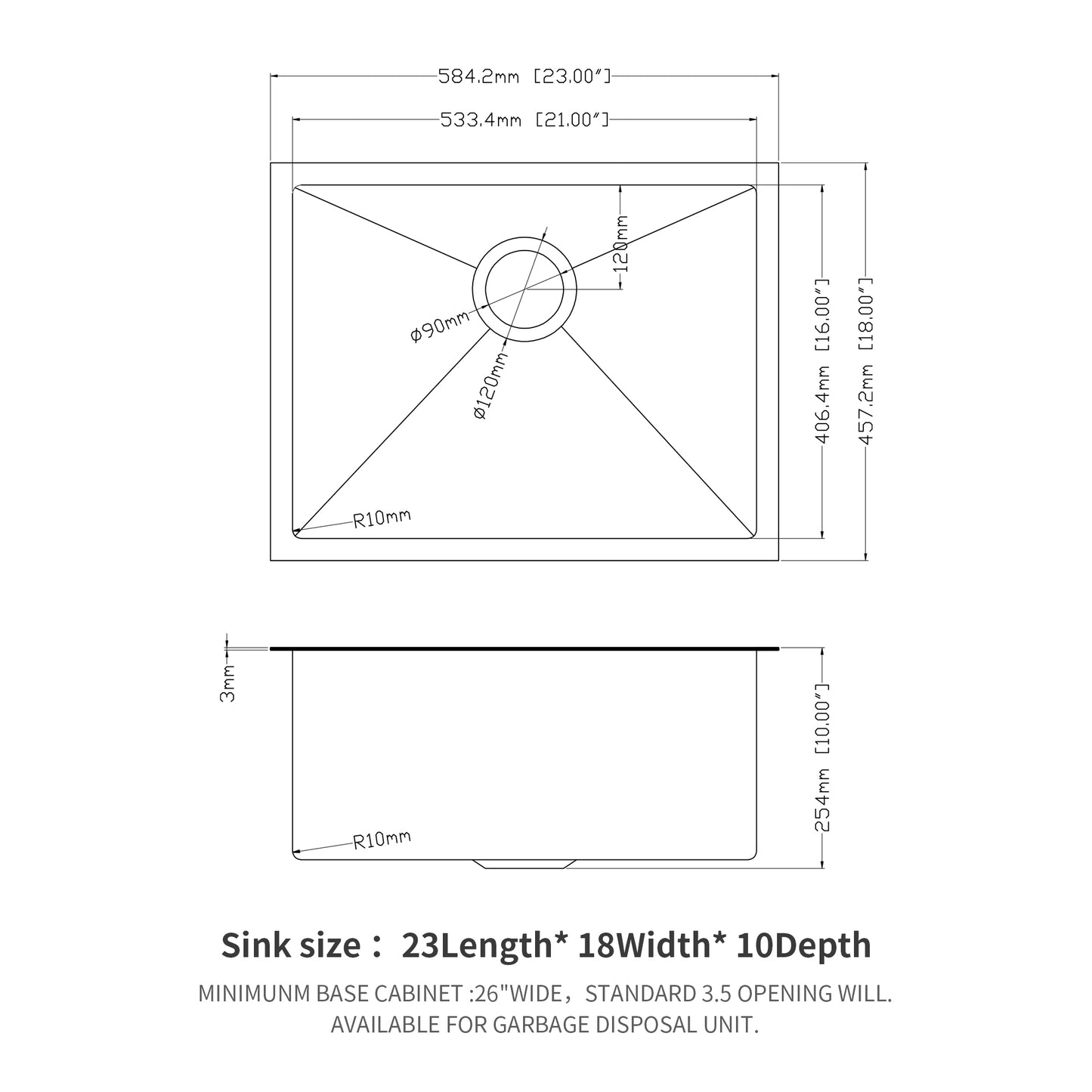 Gunmetal Black Kitchen Sink with Nano Stainless Steel Finish & Soundproof Design