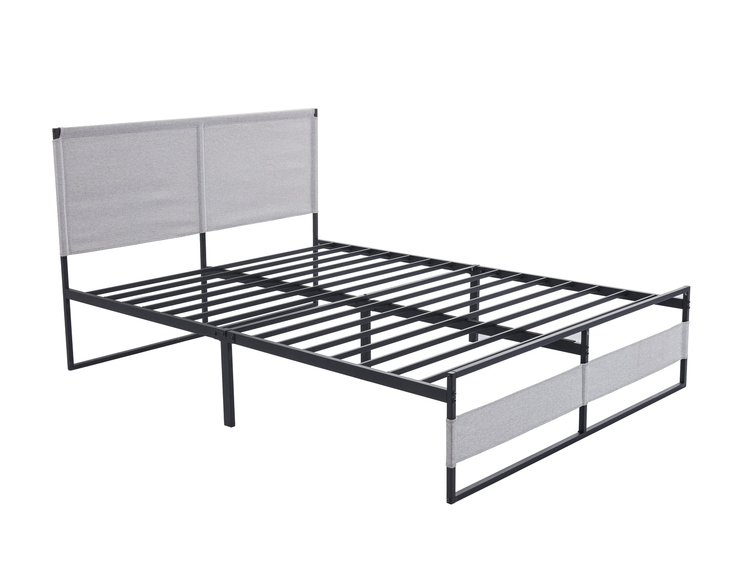 V4 Metal Bed Frame 14 Inch King Size with Headboard and Footboard, Mattress Platform with 12 Inch Storage Space