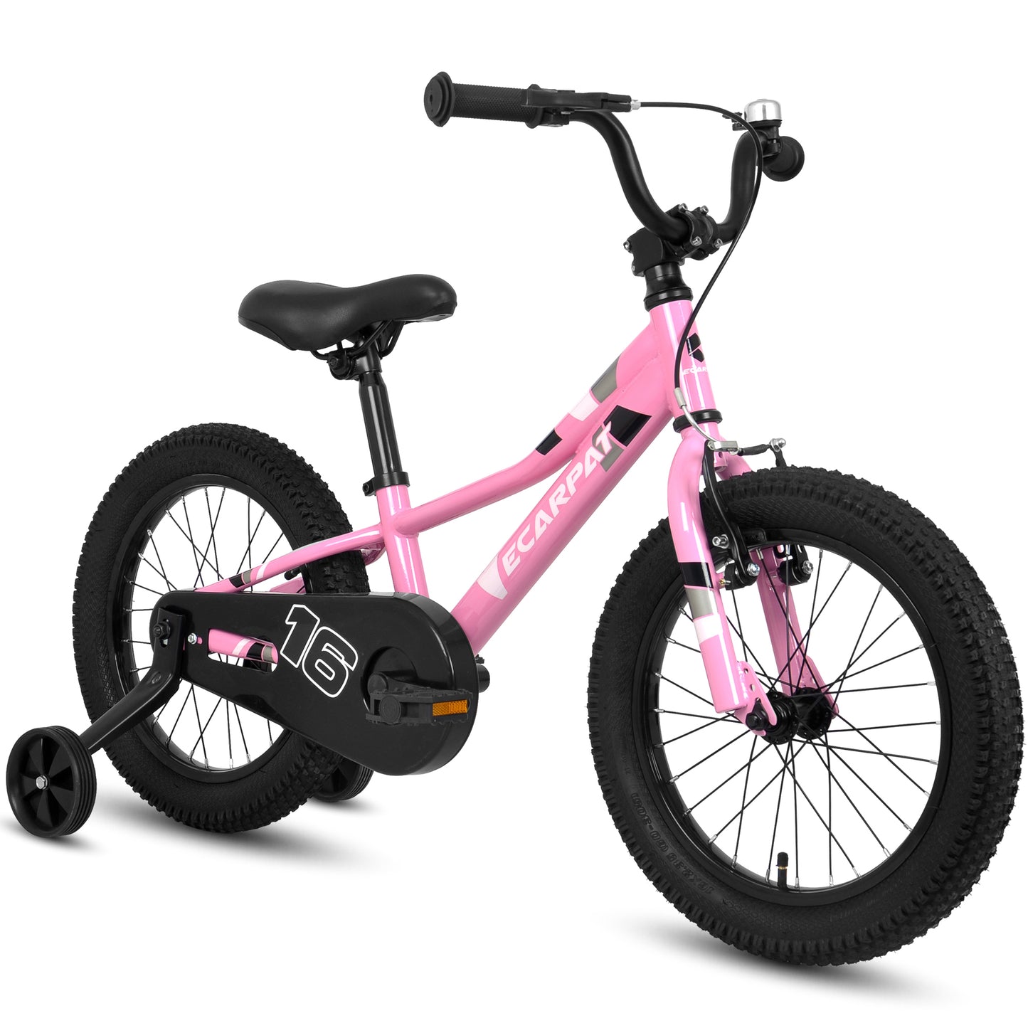 A16117 Ecarpat Kids' Bike 16 Inch Wheels, 1-Speed Boys Girls Child Bicycles For4-7Years, With Removable Training Wheels Baby Toys,  Front V Brake, Rear Holding Brake