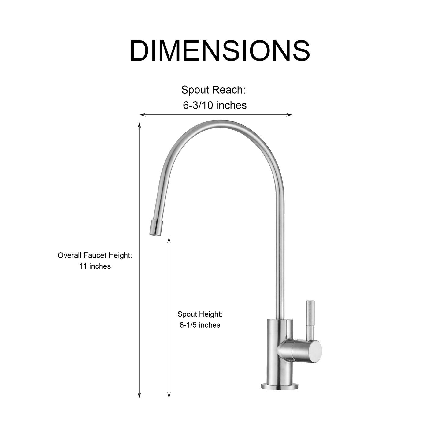 Lead-Free Drinking Water Faucet,Brushed Nickel Finish