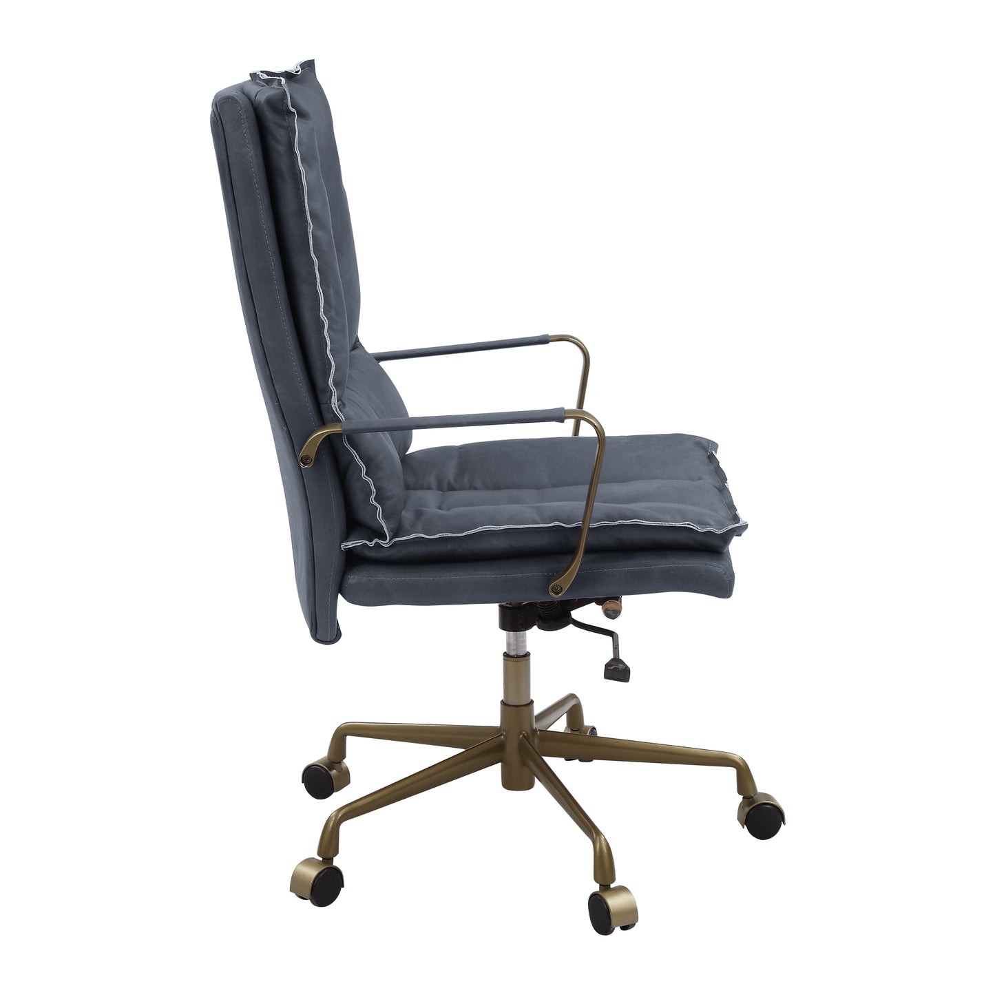 Tinzud Office Chair, Gray Leather 93165