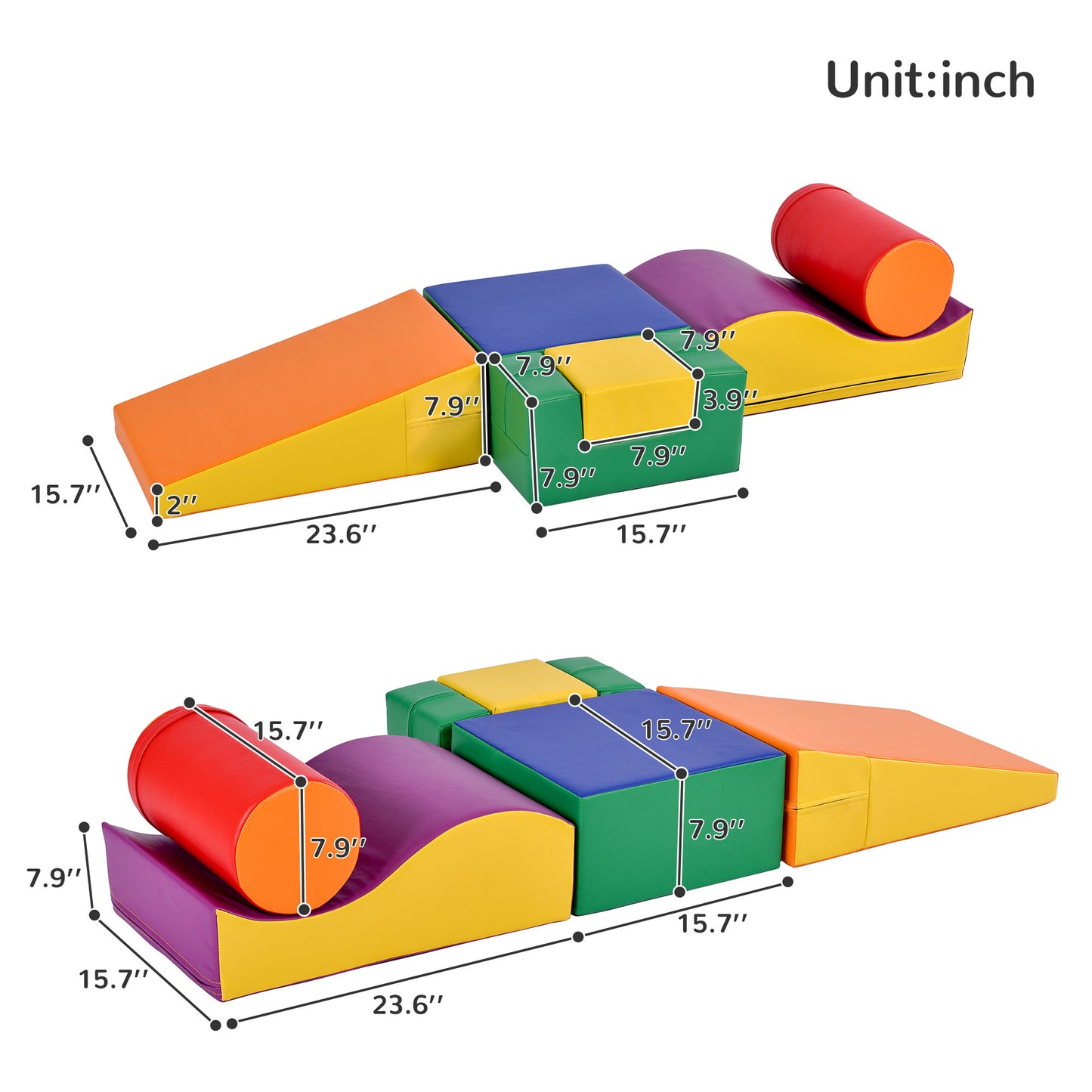 Soft Climbing and Crawling Foam Playset 6 in 1 for Kids