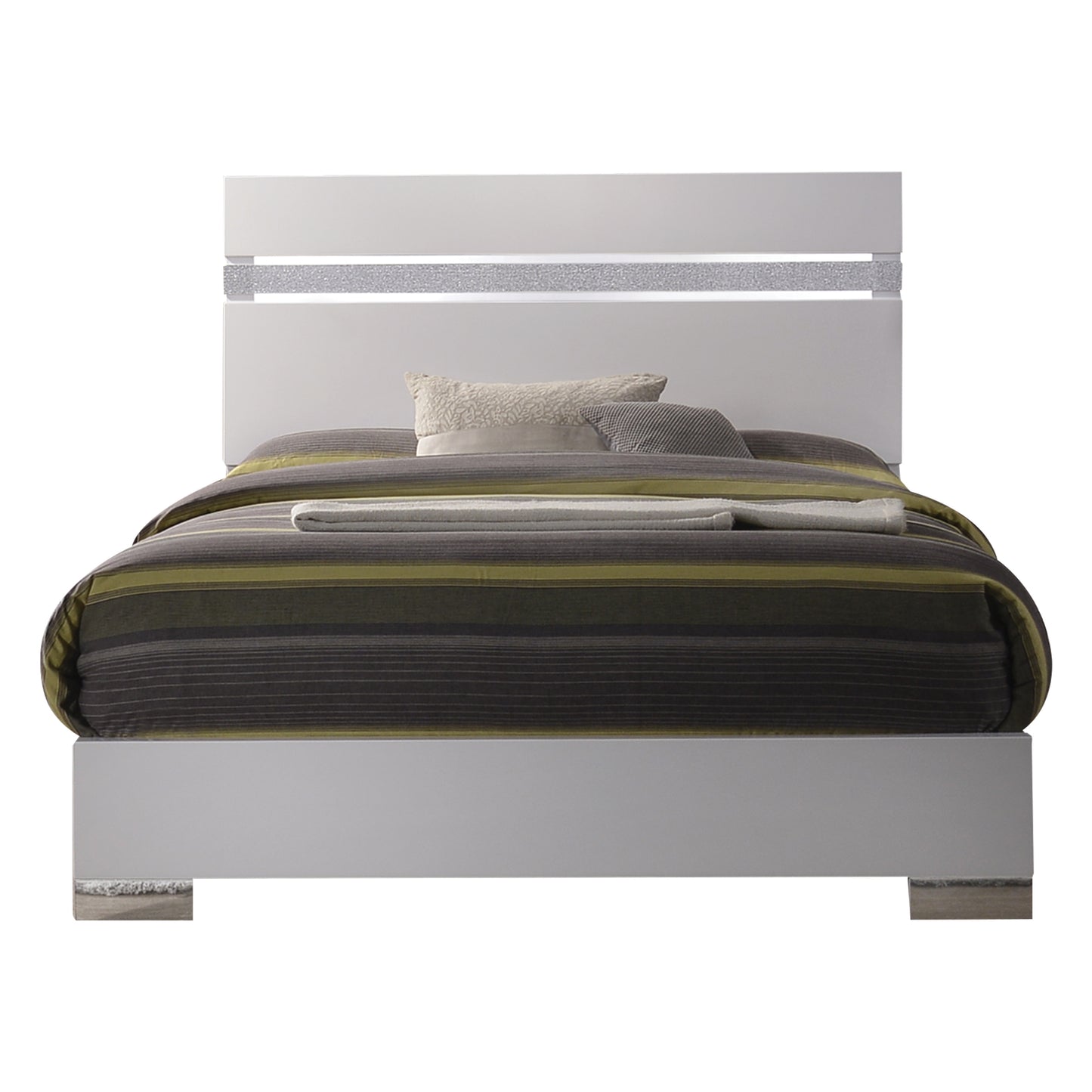 Naima II Queen Bed in White High Gloss 26770Q