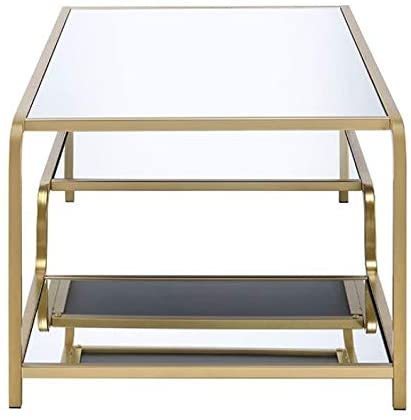 Gold and Mirror Astrid Coffee Table 81090