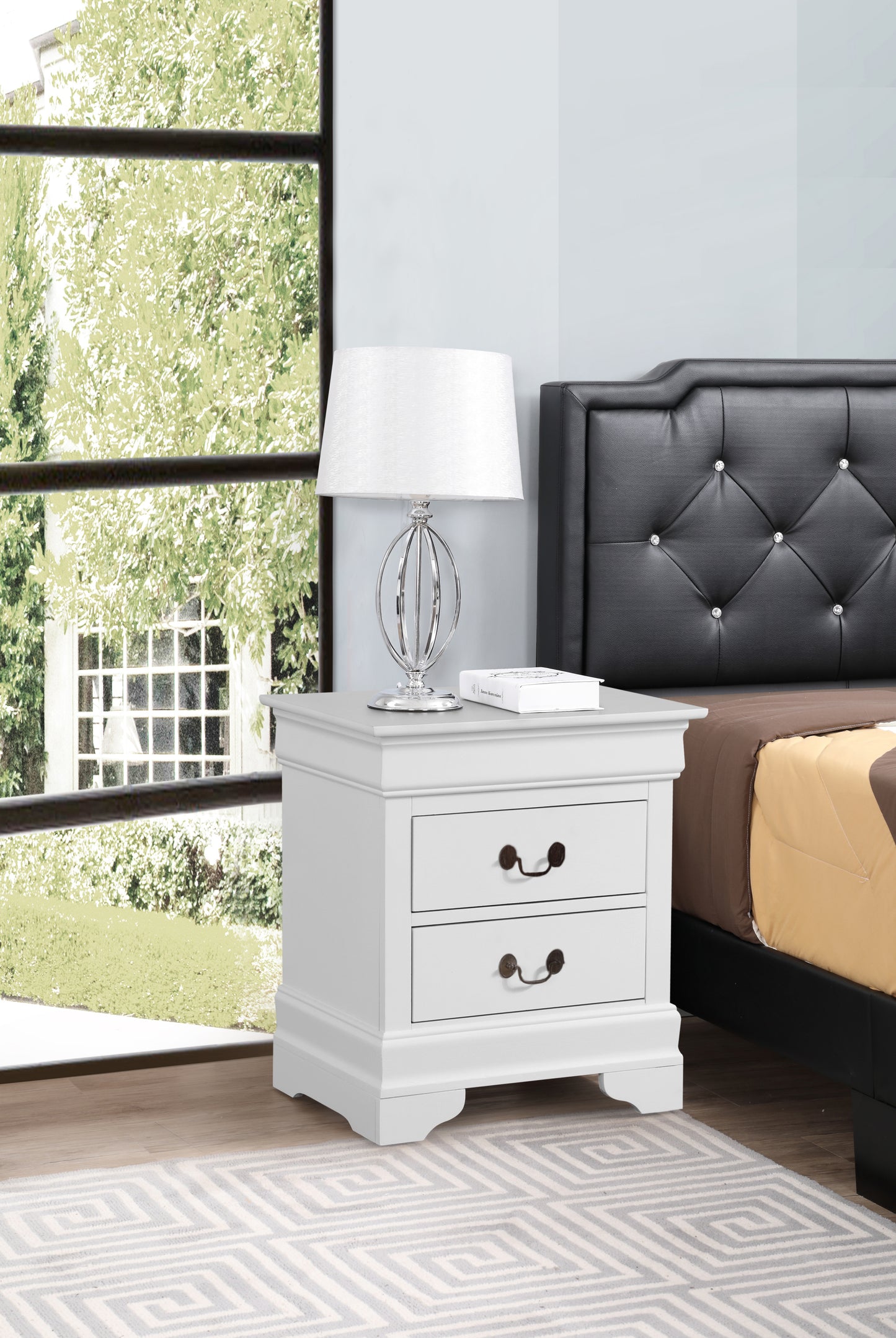 LouisPhillipe G02190-N Nightstand , White