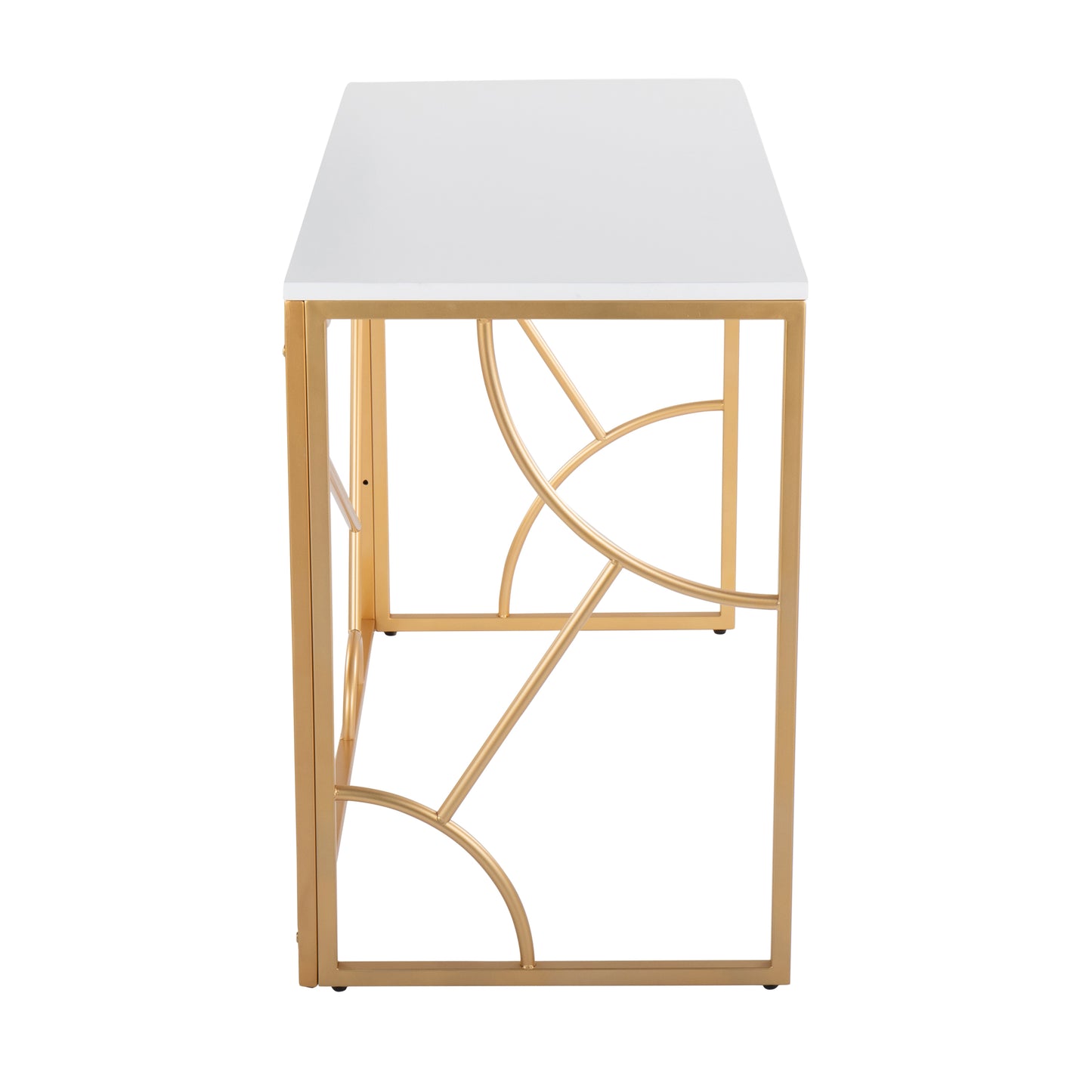 Contemporary Gold and White Office Desk by LumiSource