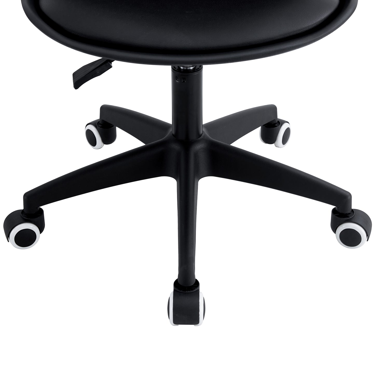 Modern family black Office chair, adjustable 360 ° swivel chair engineering plastic armless swivel computer chair, suitable for living room, bedroom, office, hotel dining room