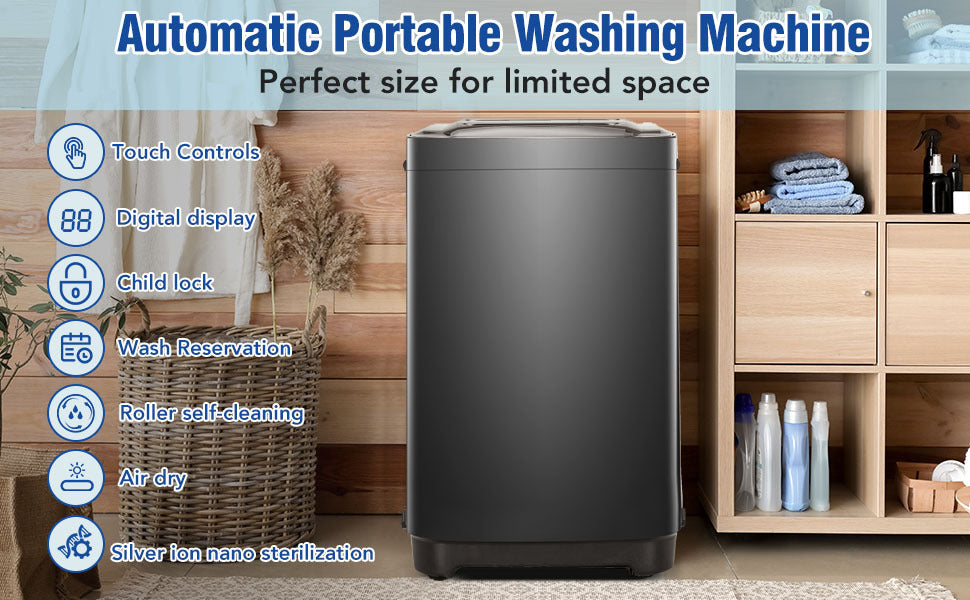 Compact Automatic Home Washer with Versatile Programs