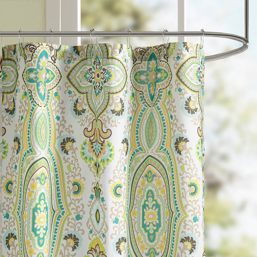 Tasia Global-Inspired Lightweight Bathroom Shower Curtain