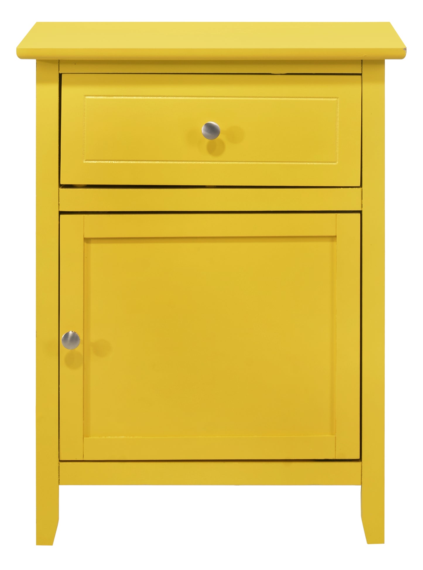 Izzy G1402-N 1 Drawer /1 Door Nightstand , Yellow