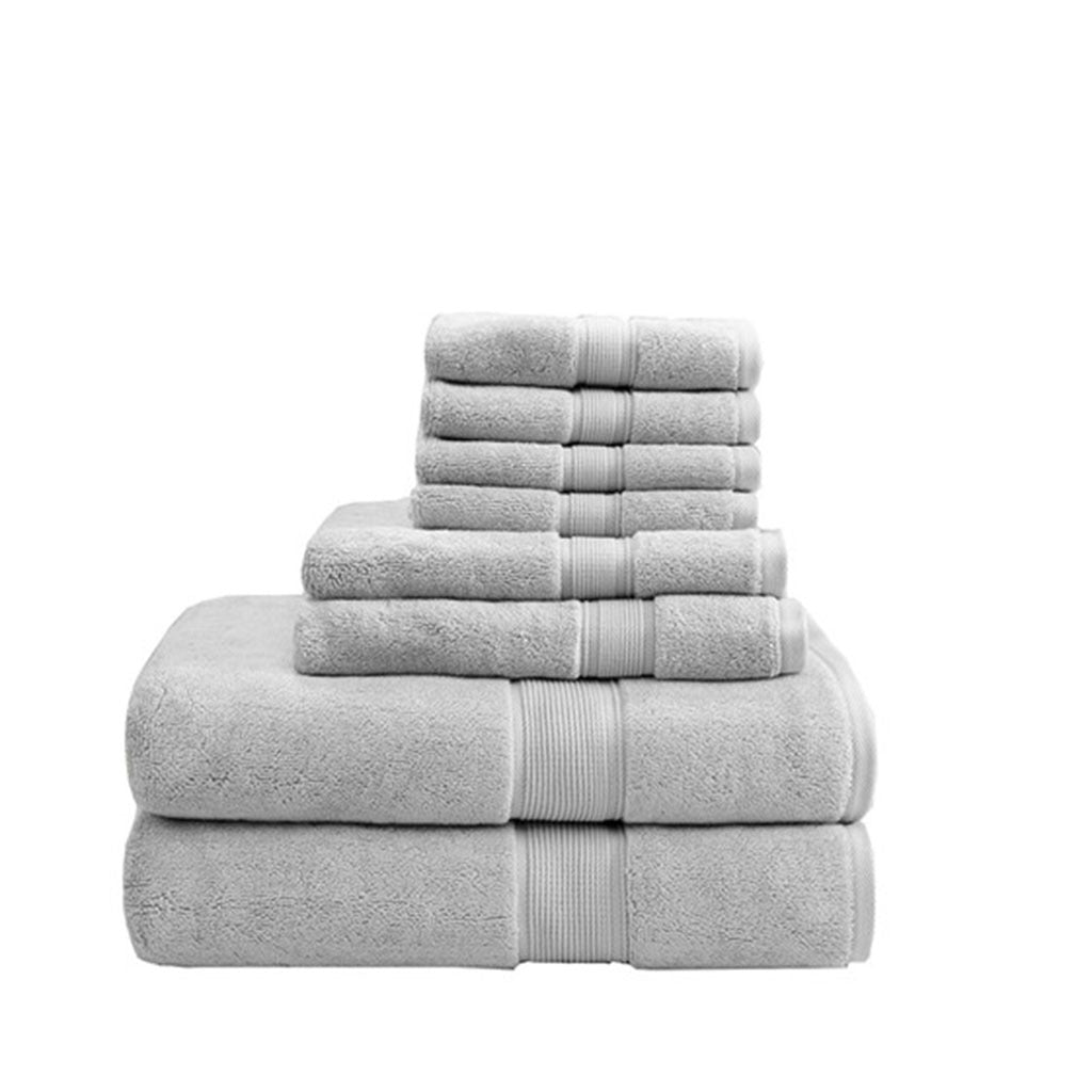 Luxurious Silver Cotton Towel Set