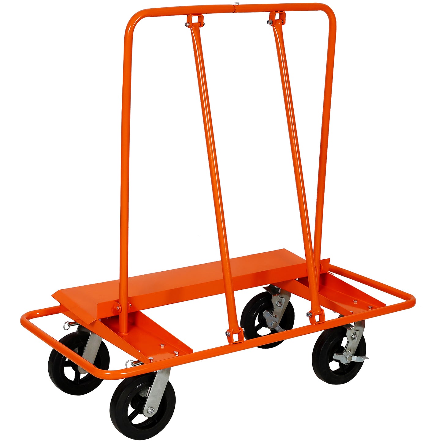 Heavy Duty Drywall Sheet Cart & Panel Dolly 2400lbs load capacity,panel service cart ,8" Black
Mold-On Rubber Wheels