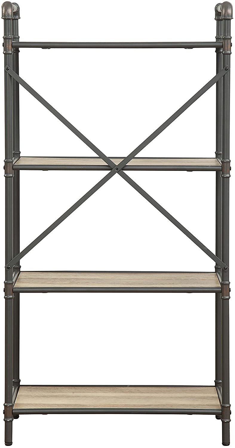 Itzel Bookshelf in Antique Oak & Sandy Gray 97163