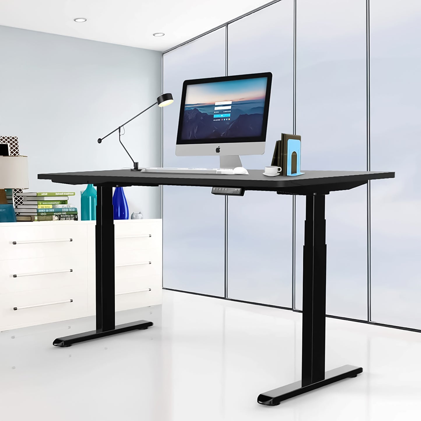 ErGear Electric Standing Desk Frame with Dual Motors - Height Adjustable Sit Stand Desk Base