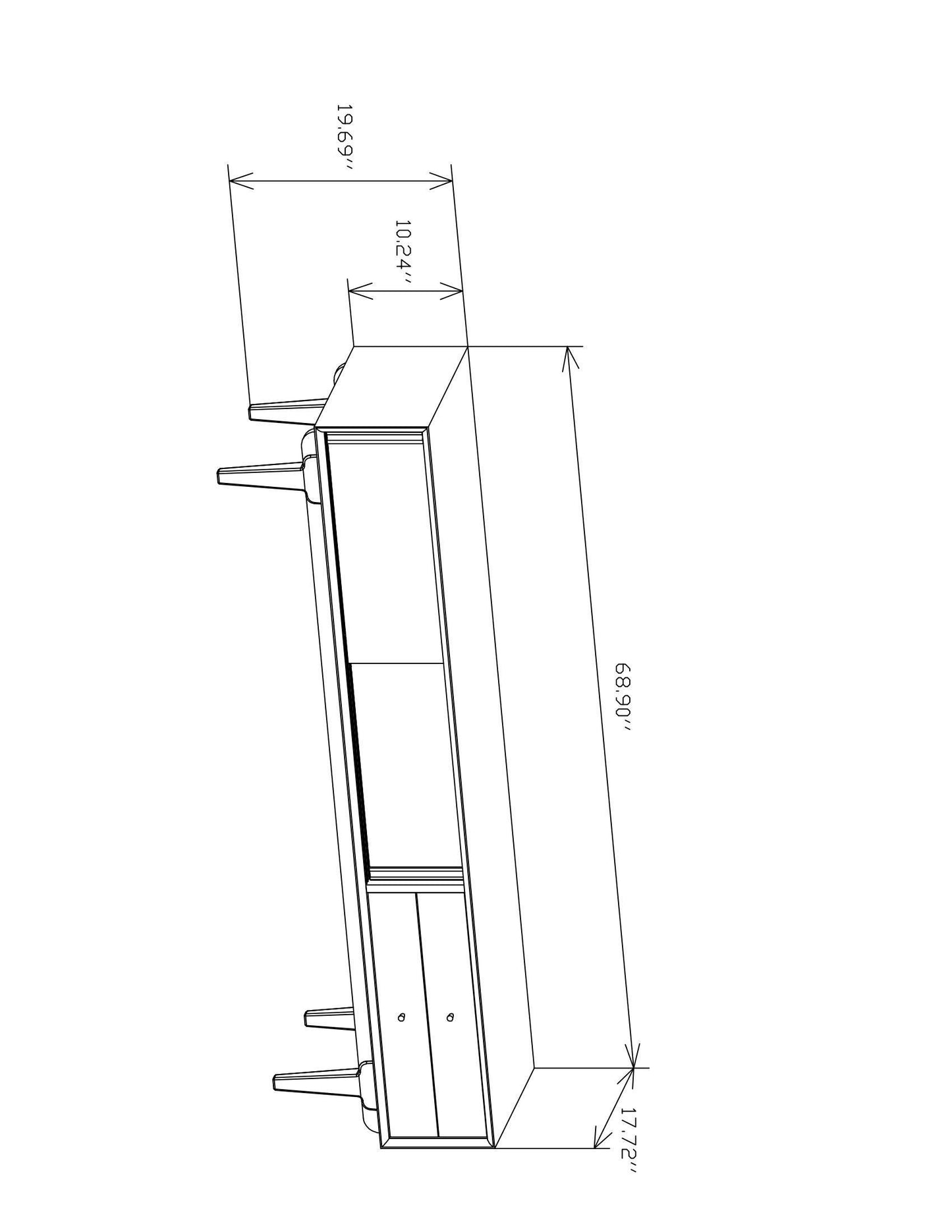 Black Walnut Rattan TV Stand with Ample Storage Space