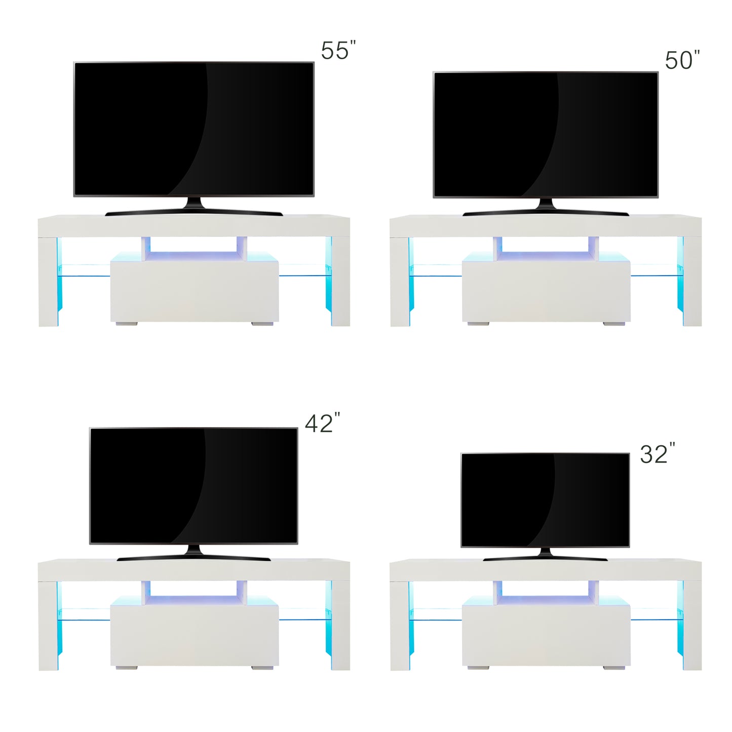 Modern LED Entertainment TV Stand with Elegant Design