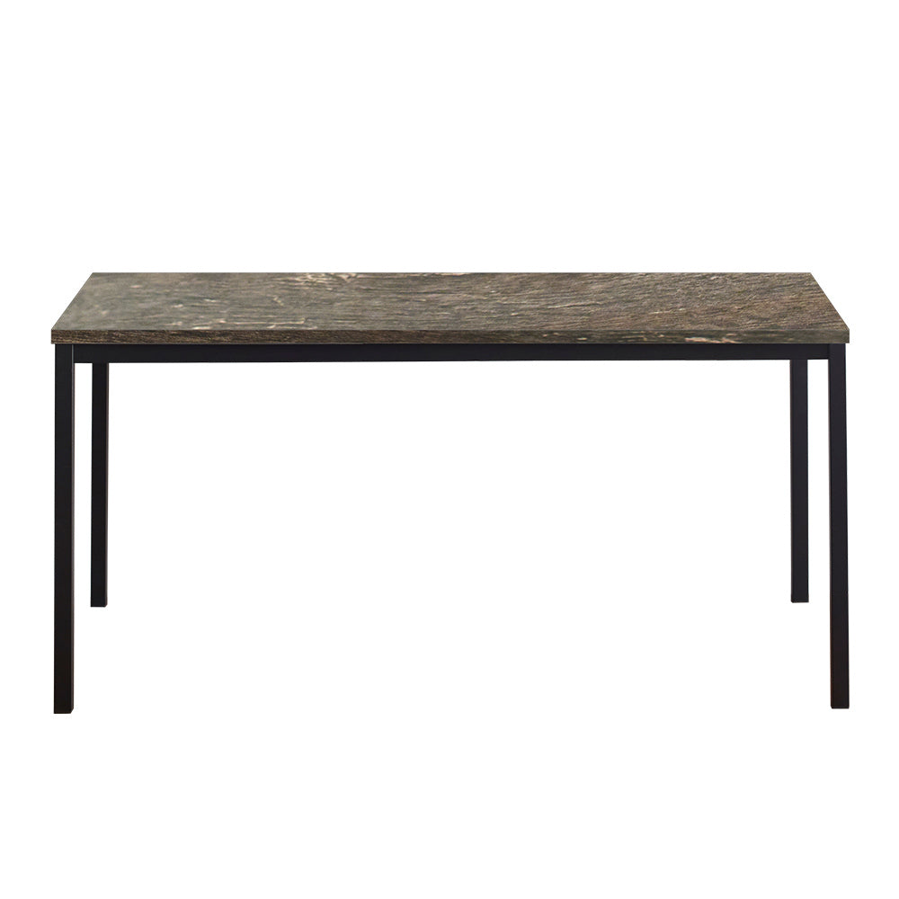 Modern Water and Heat Resistant Computer Desk in Black and Rustic Gray