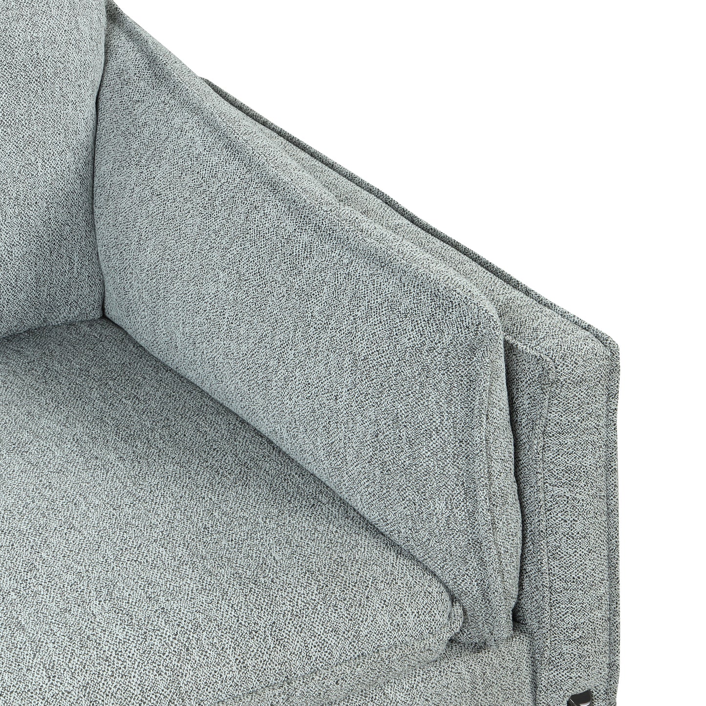 Modern Linen Fabric Upholstered Loveseat and 3-Seat Couch Set with USB Charging Ports