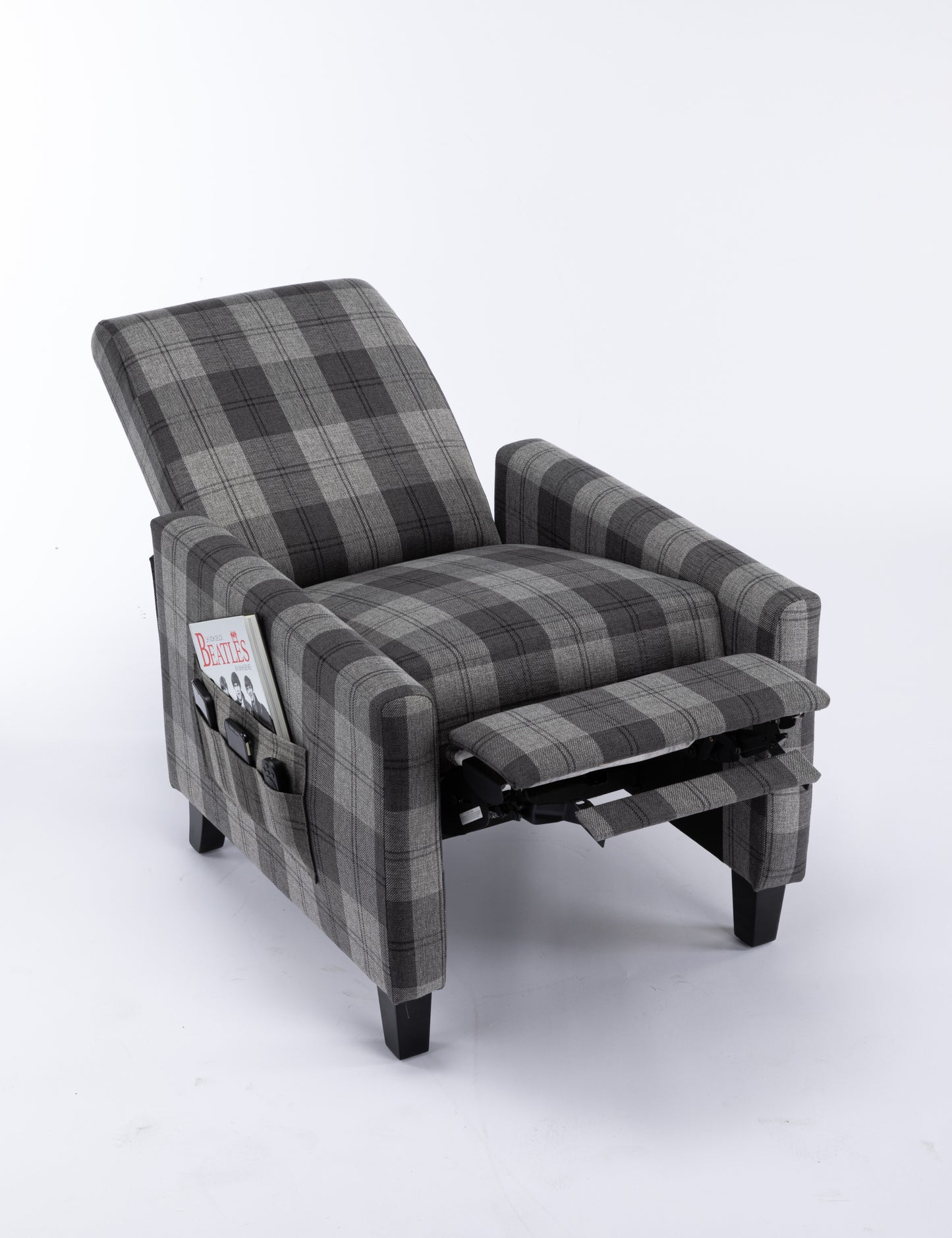 Grey recline chair,The cloth chair is convenient for home use, comfortable and the cushion is soft,Easy to adjust backrest Angle