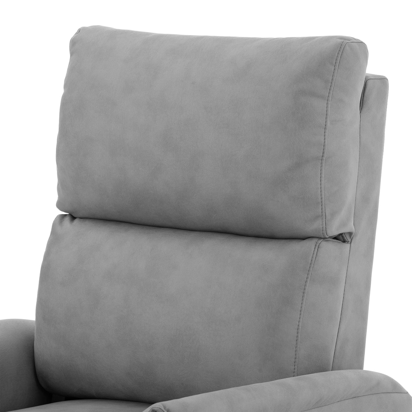 Electric Power Recliner Chair with USB Charging Ports and Side Control Button, Gray