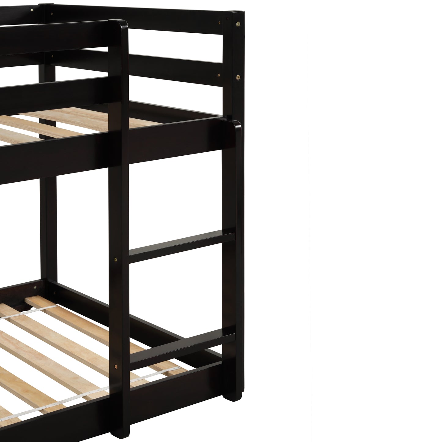 Spacious Espresso Twin Bunk Bed