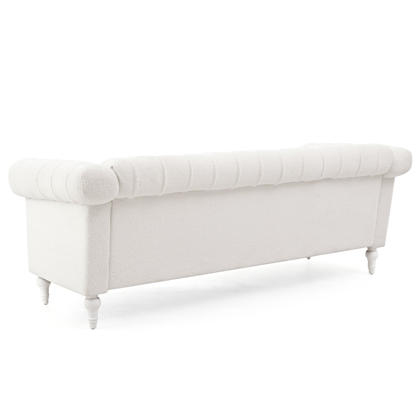 Traditional Bubble Nails Square Arm Sofa with Removable Cushions