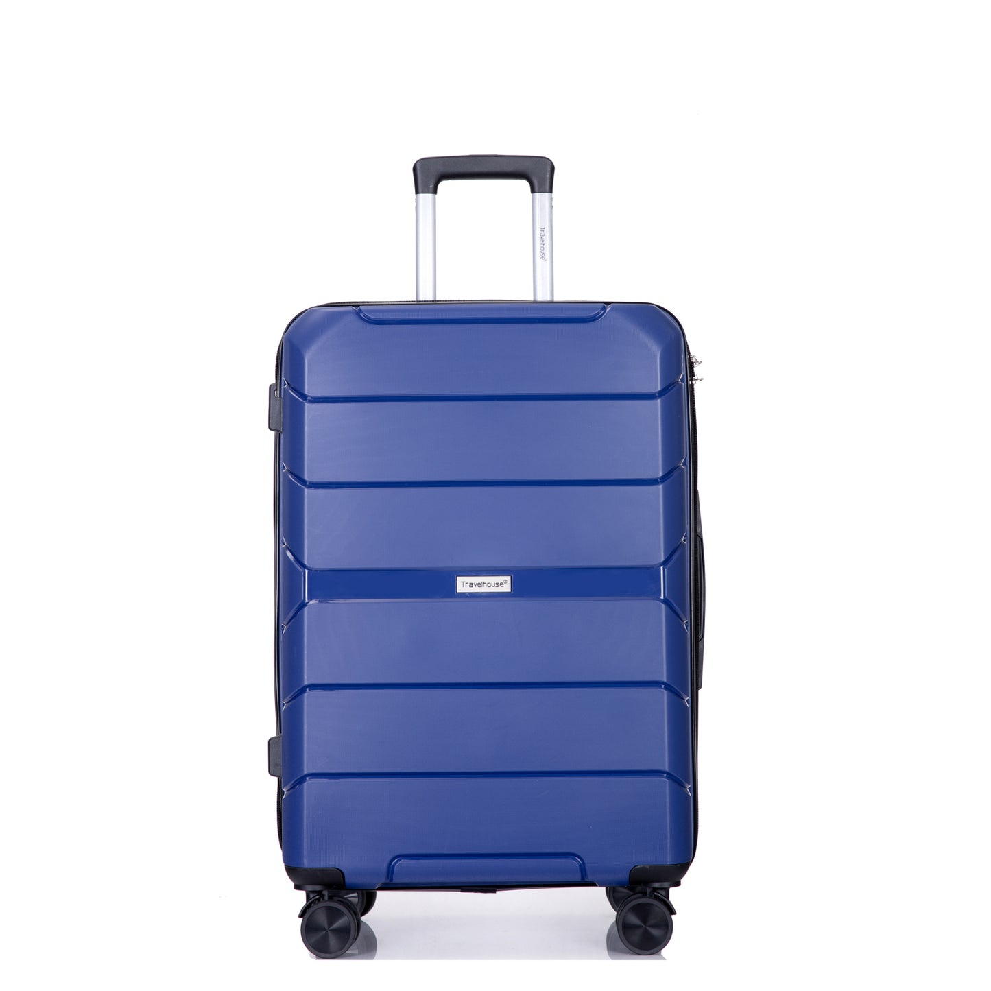 Hardshell Suitcase Spinner Wheels PP Luggage Sets Lightweight Suitcase with TSA Lock,3-Piece Set (20/24/28) ,Navy