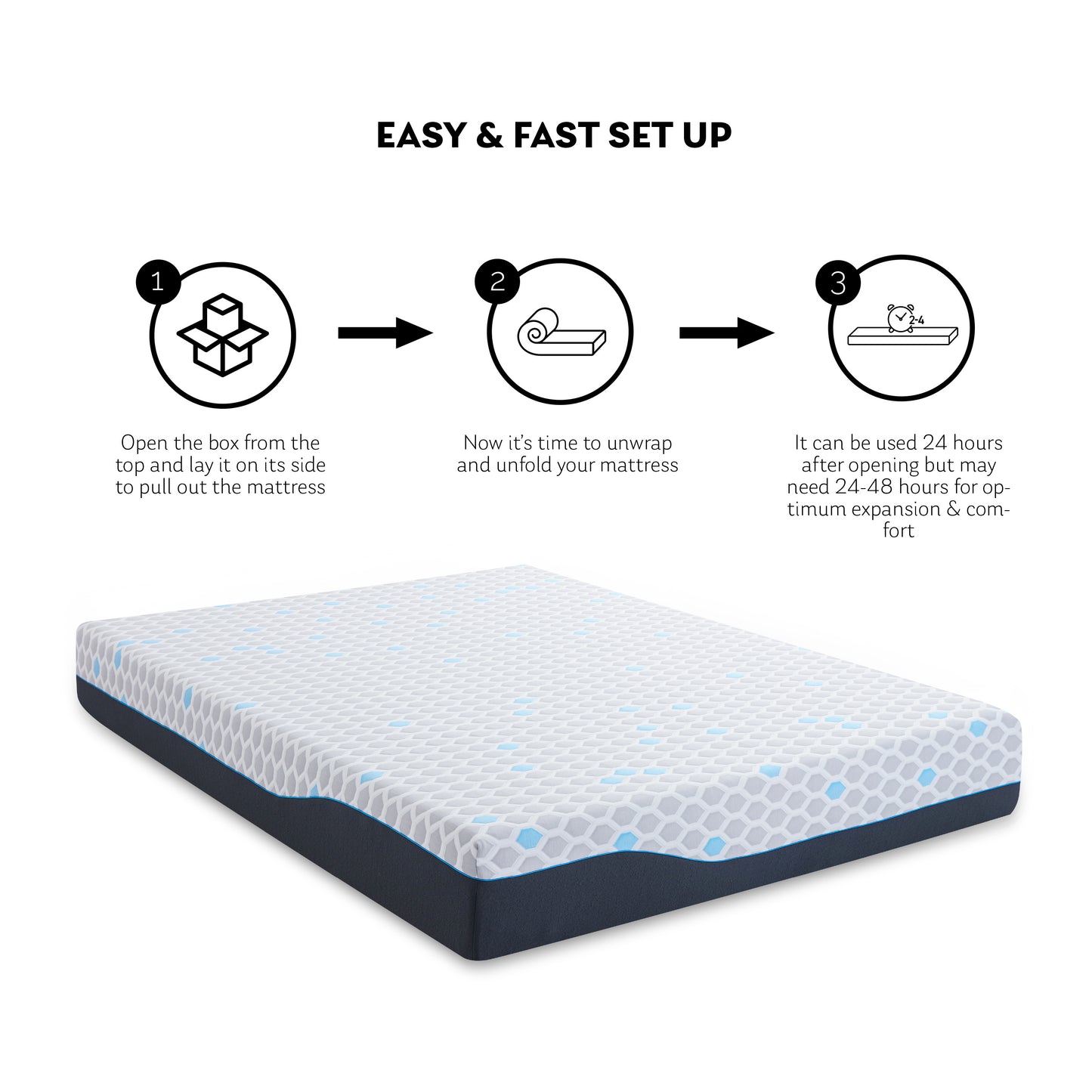 10 Inch Twin Size Memory Foam Mattress, Mattress in A Box, Gel Memory Foam Infused Bamboo Charcoal, CertiPUR-US Certified,Made in USA