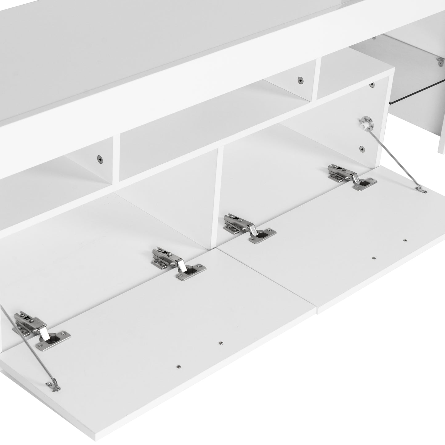 Elevate Your Entertainment Space with Modern High Gloss UV LED Lights TV Stand