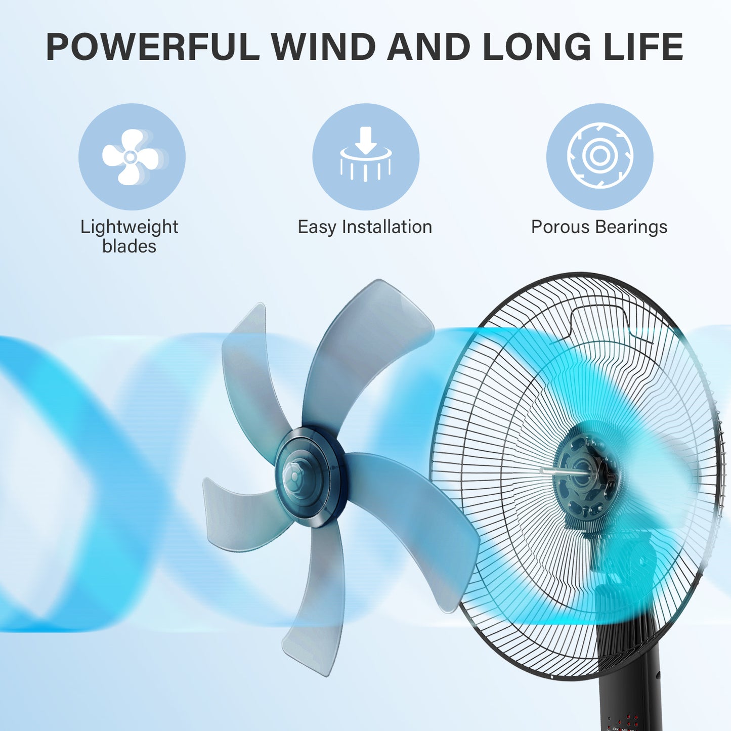 Adjustable 16″ Oscillating Pedestal Fan with Remote Control and 3 Speeds for Indoor Cooling