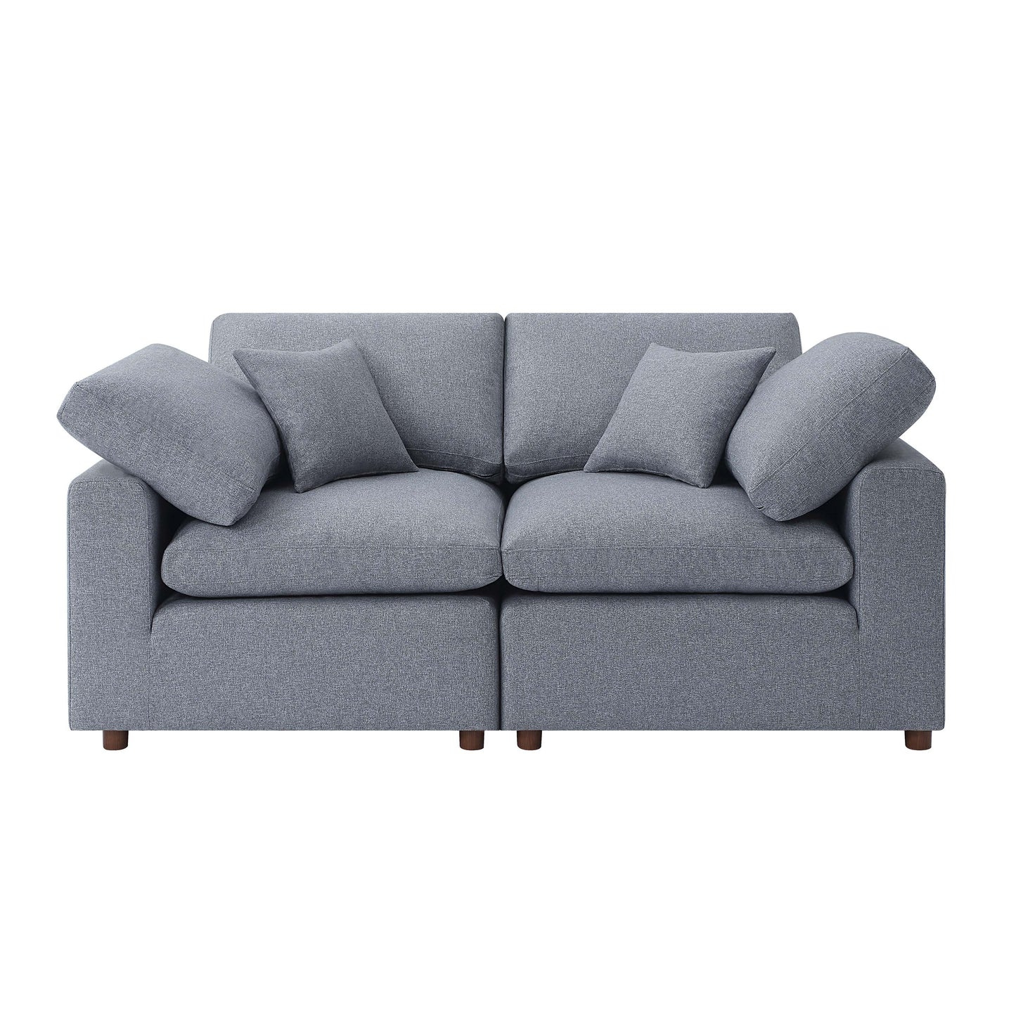 Customizable Grey Modular Sectional Sofa Set