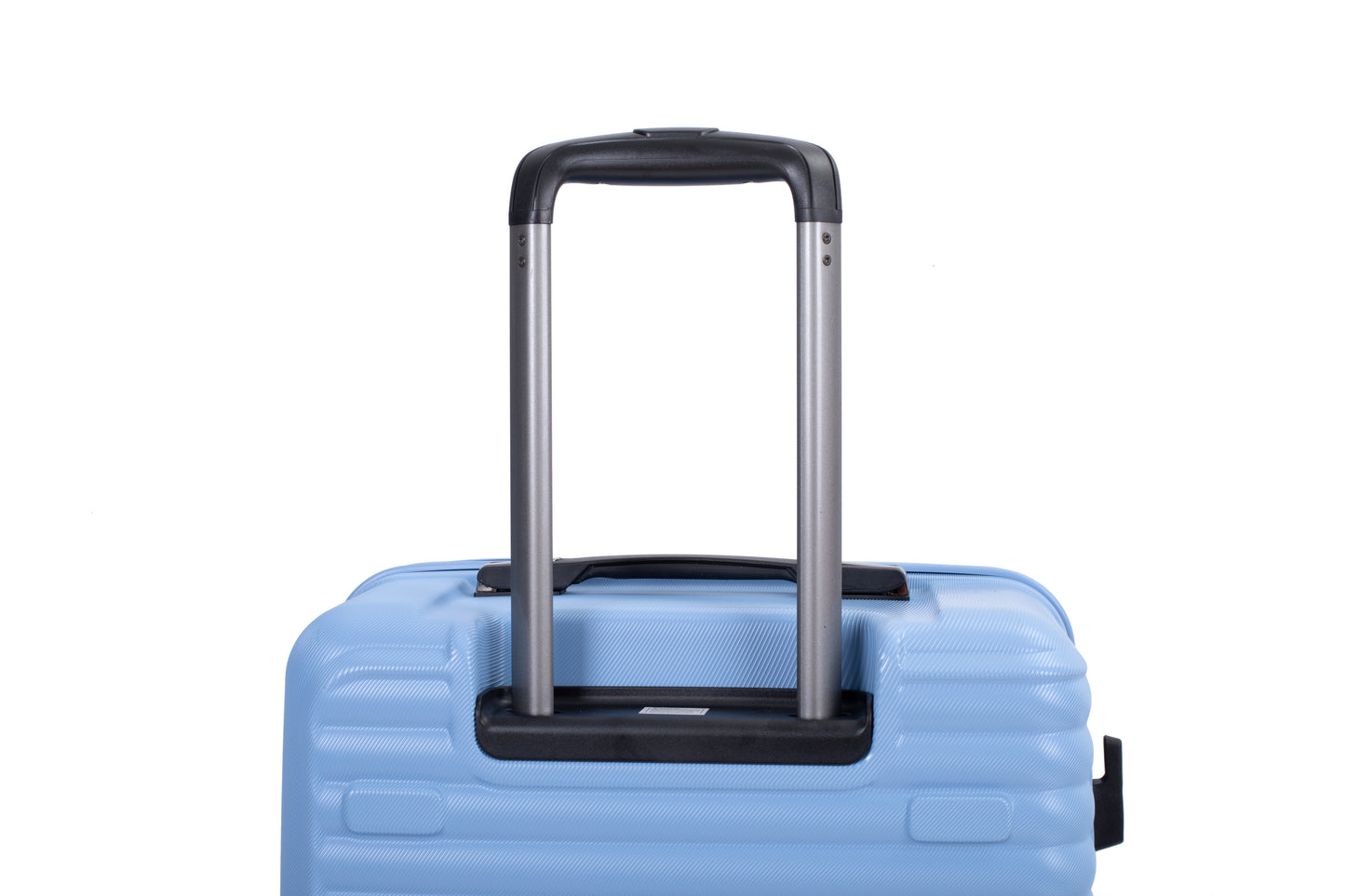 3 Piece Luggage Sets PC+ABS Lightweight Suitcase with Two Hooks, 360° Double Spinner Wheels, TSA Lock, (21/25/29) Light Blue