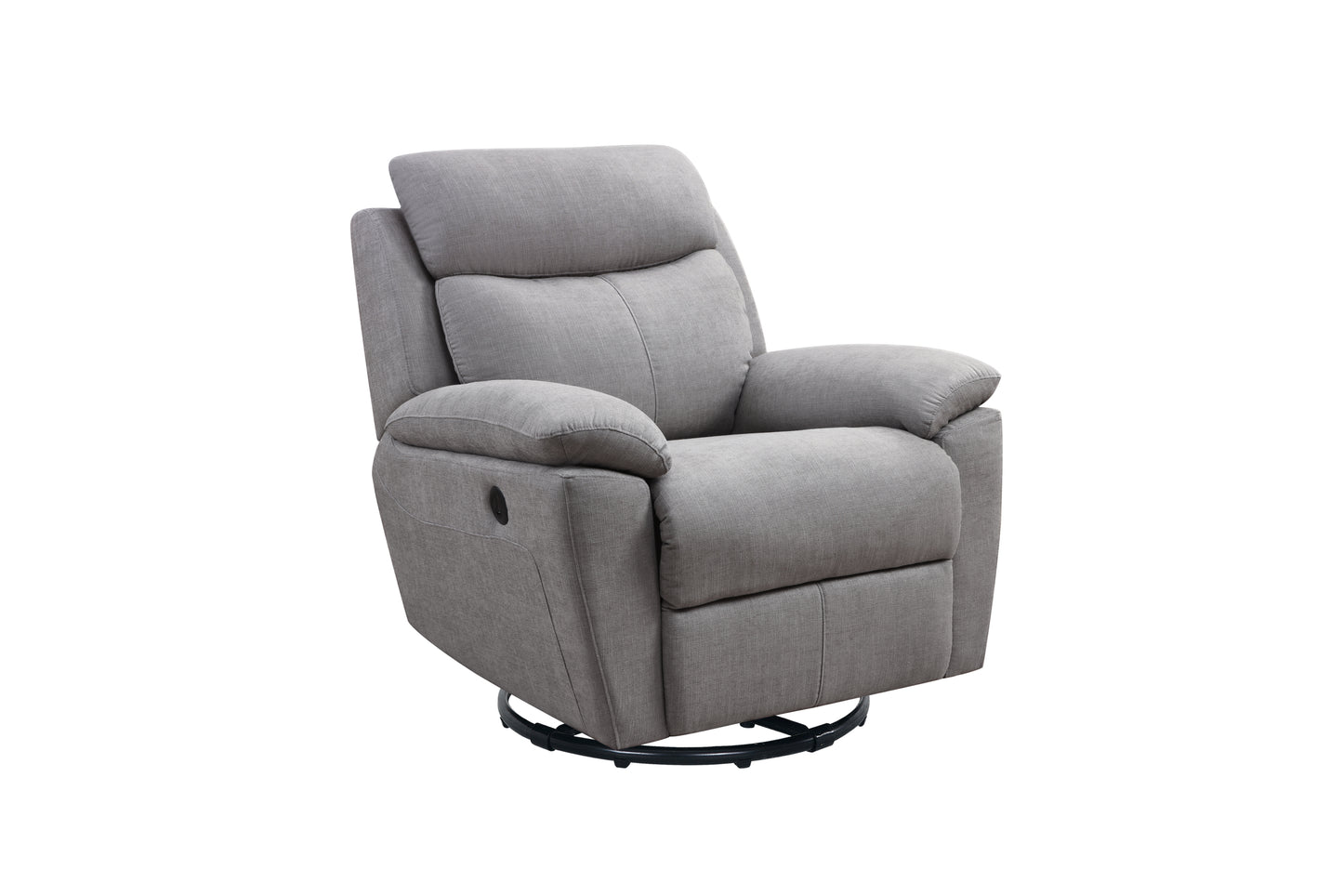 Luxurious Light Grey Power Recliner Chair with USB Port