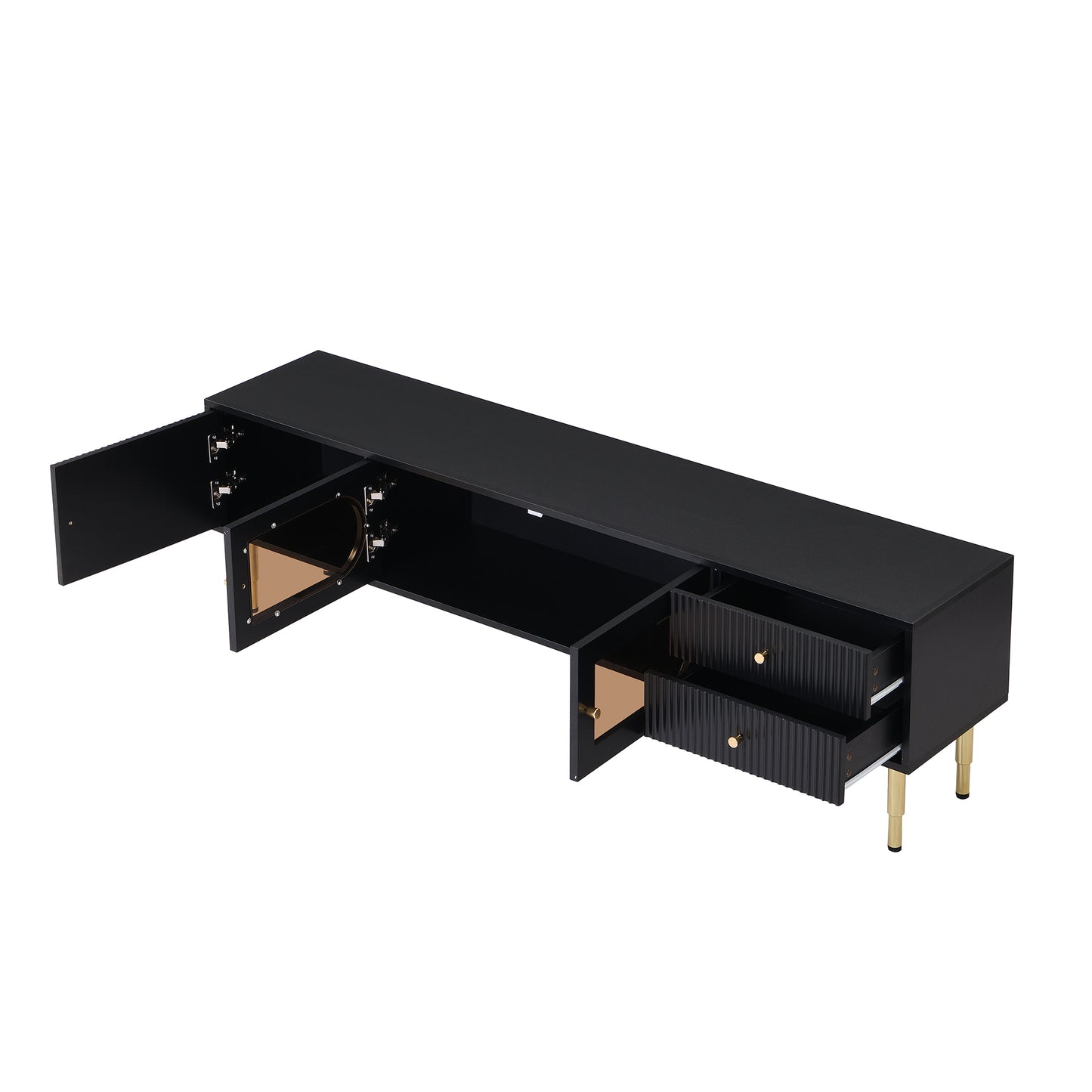 Elegant TV Console with Hidden Storage, Premium Entertainment Stand for TVs Up to 80''