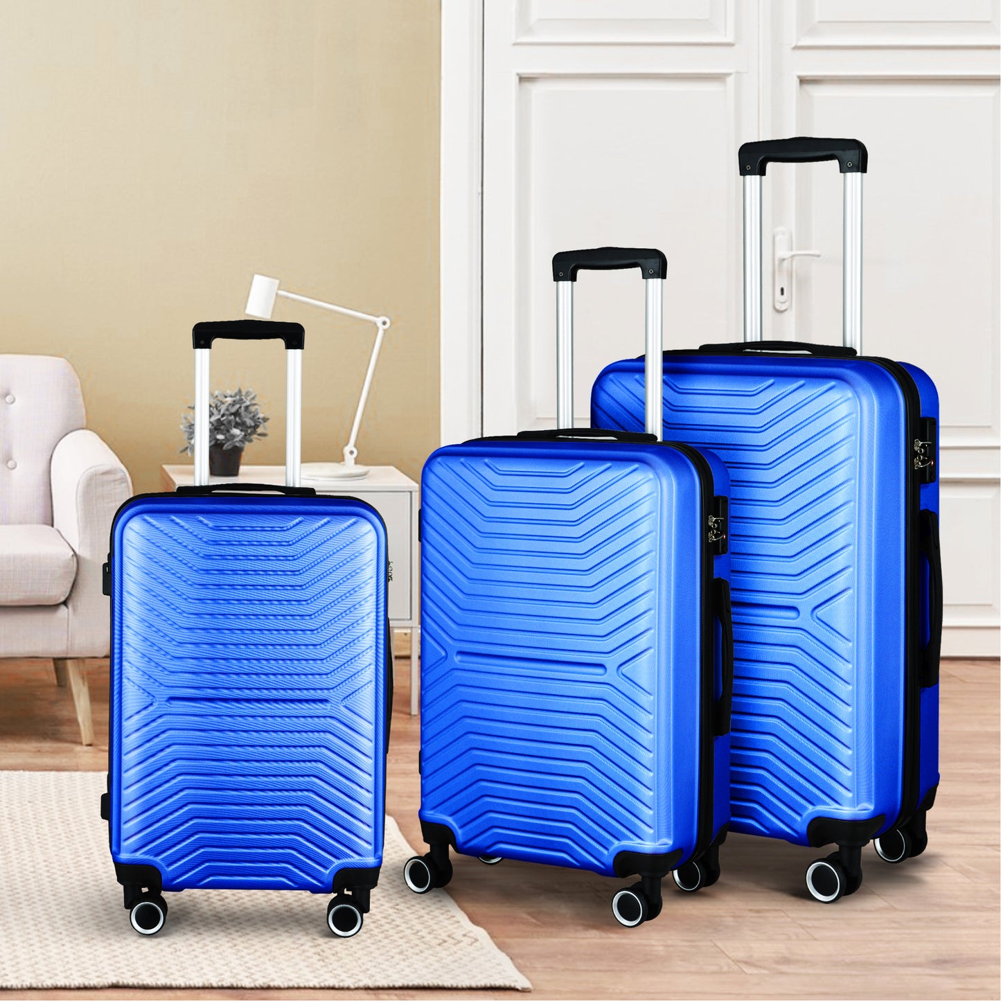 Luggage Sets Expandable ABS Hardshell 3pcs Clearance Luggage Hardside Lightweight Durable Suitcase sets Spinner Wheels Suitcase with TSA Lock 20in/24in/28in