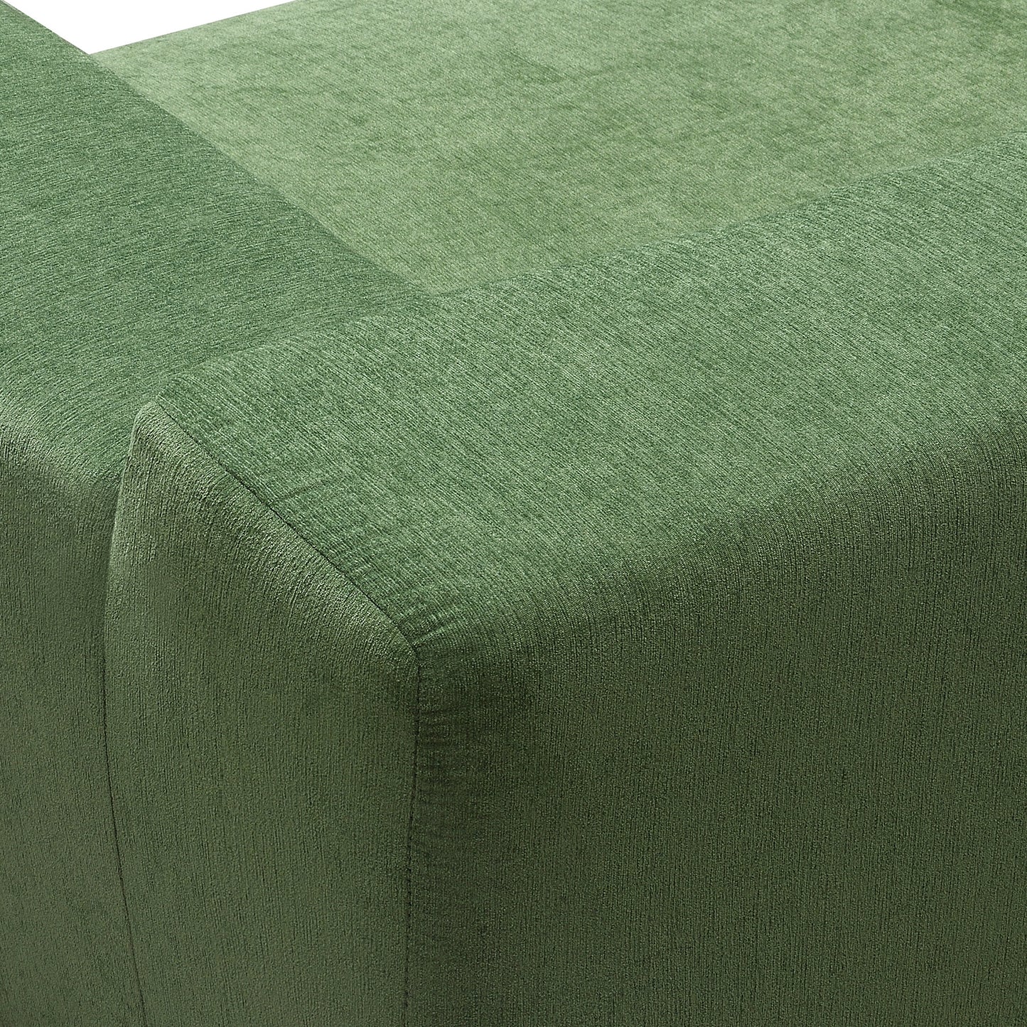 109*68 Green Upholstered Sleeper Sofa Set with L-Shape Design