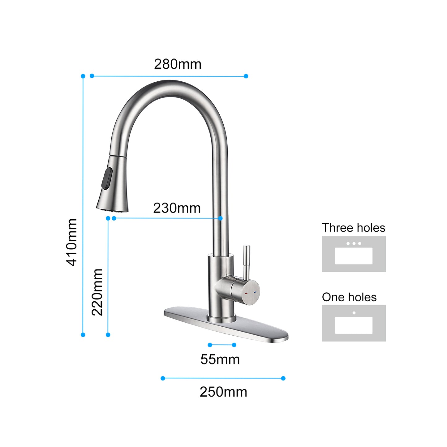 Kitchen Faucet with Pull Out Spraye