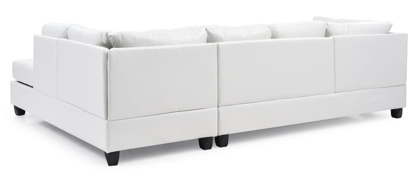 Malone G647B-SC Sectional Sofa Set, White